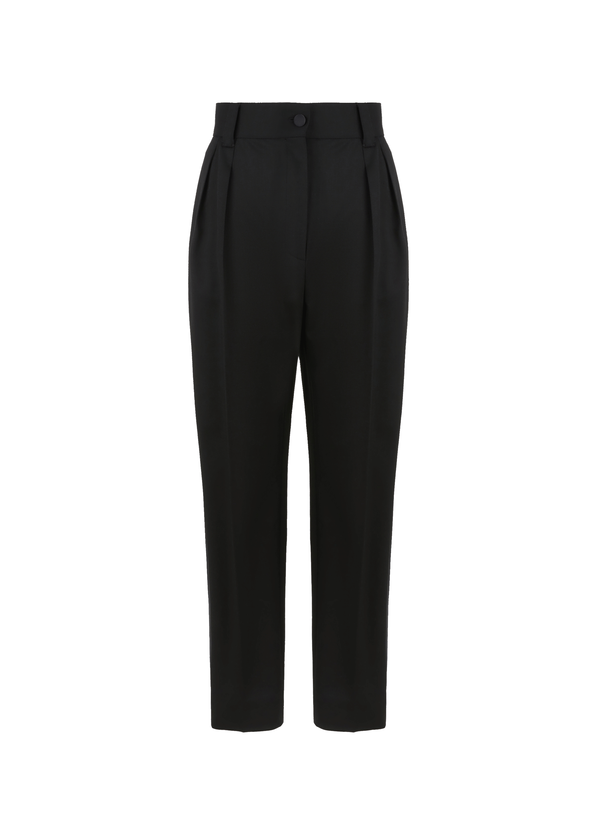 Pantalon droite en laine mélangée