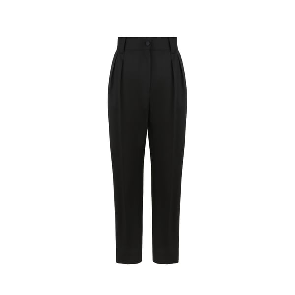 Pantalon droite en laine mélangée