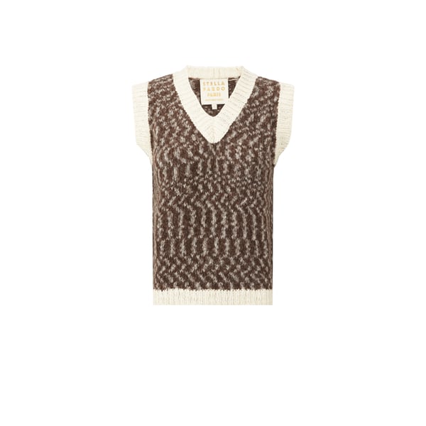 Pull sans manches en laine mélangée