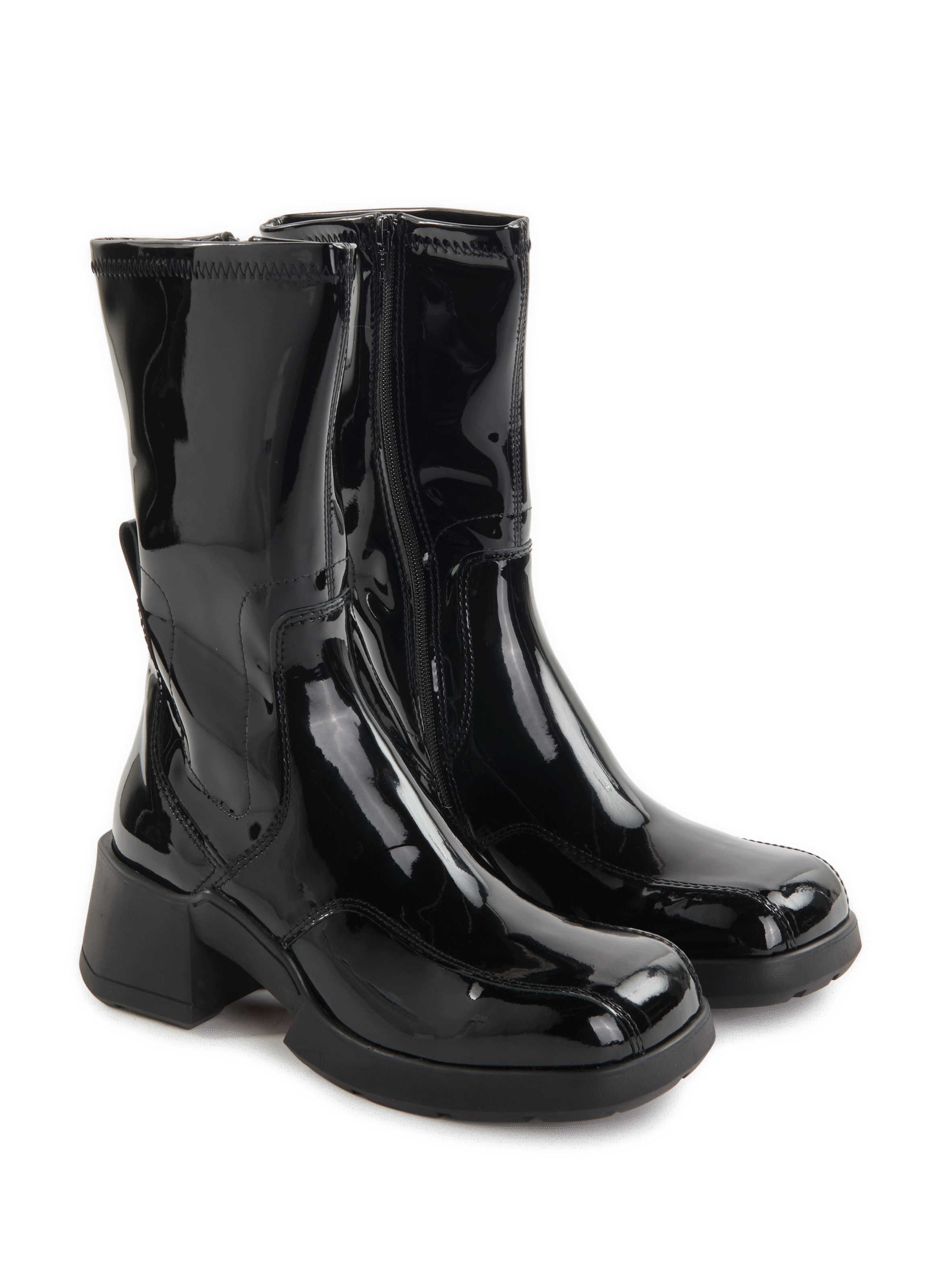 Bottines vernies à glissière