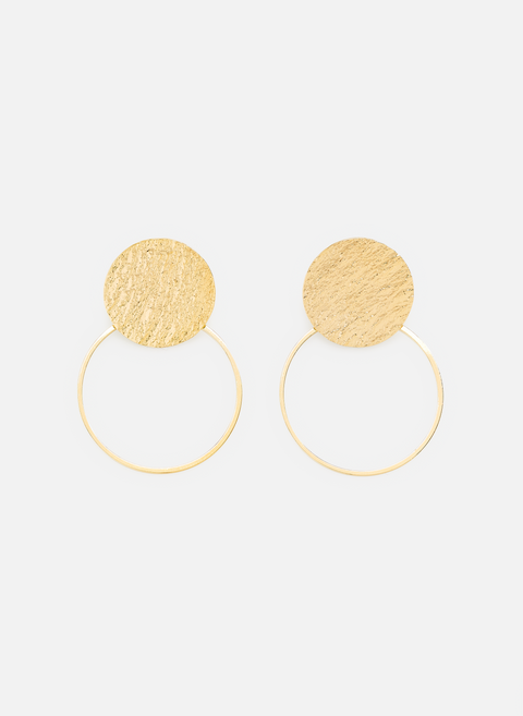 Golden brass earrings AU PRINTEMPS PARIS 