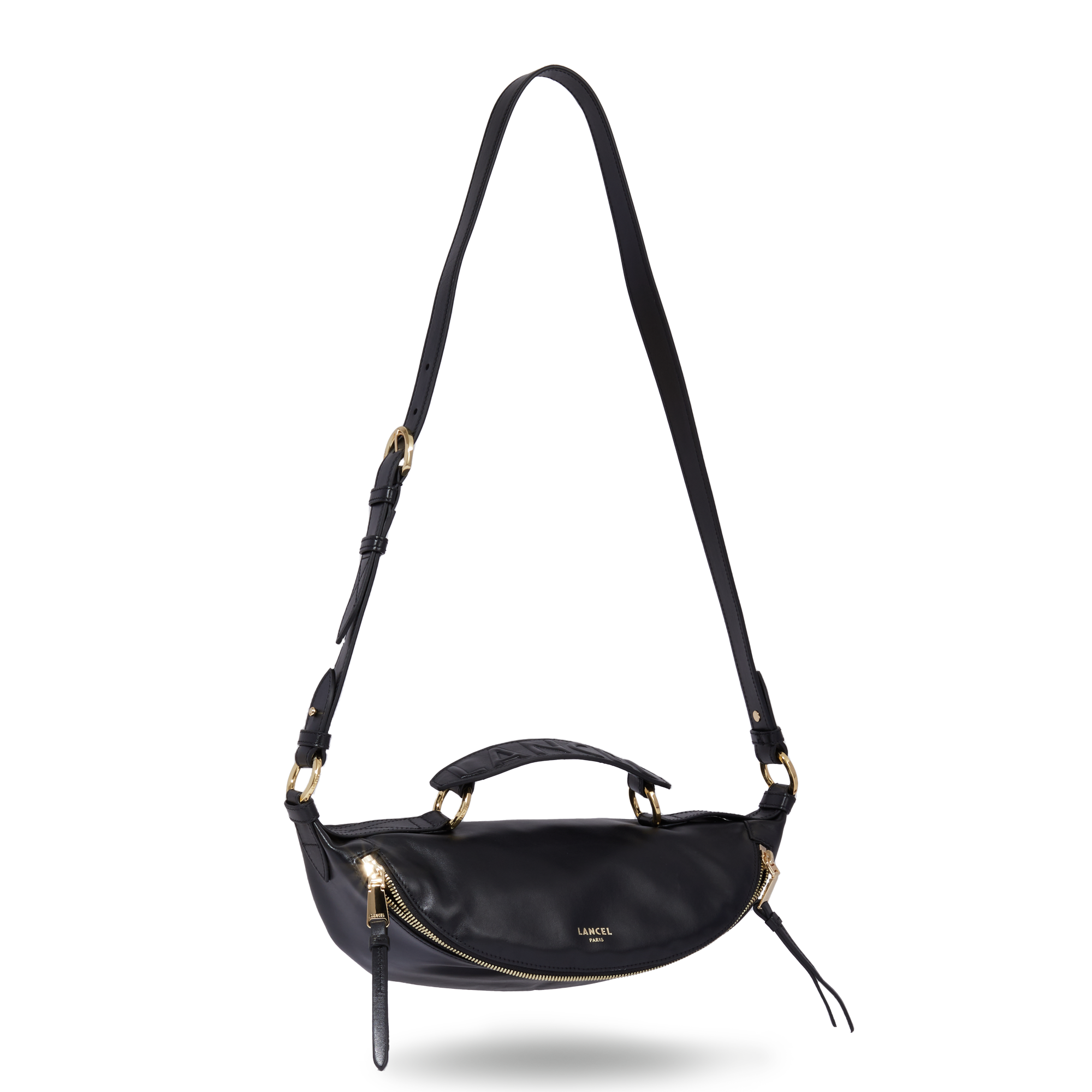 Sac porté croisé s - origami de lancel LANCEL Noir