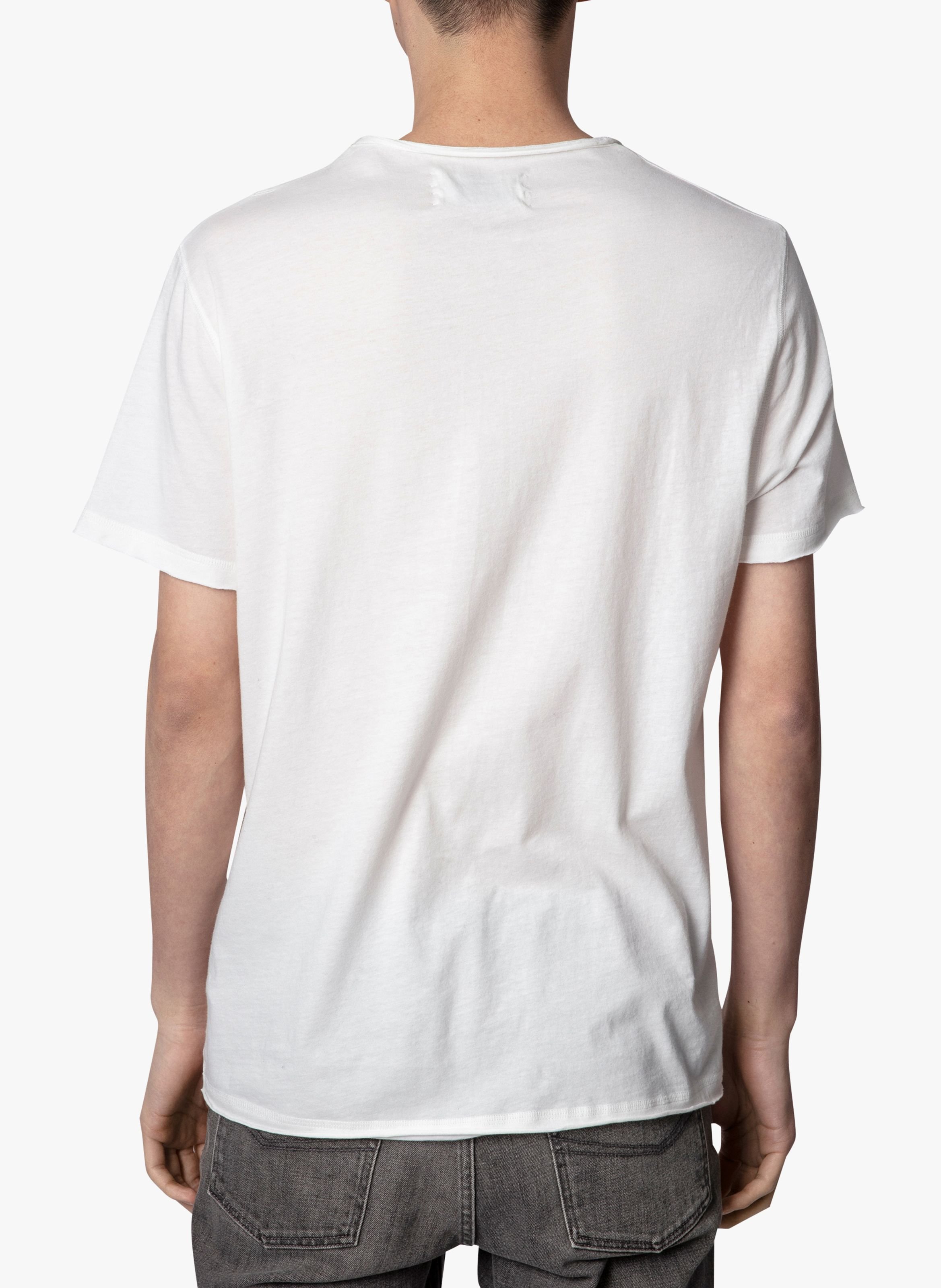 Tee-shirt col tunisien regular-fit en coton monastir ZADIG&VOLTAIRE Blanc