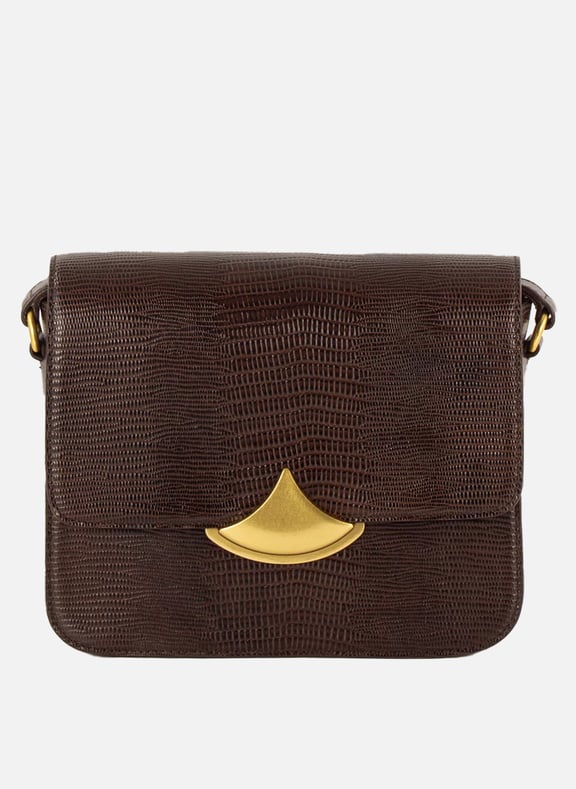 Sac bandoulière en cuir effet crocodile diviluz mimo e Marron by SESSUN SESSUN Sac bandoulière en cuir effet crocodile diviluz mimo e Marron