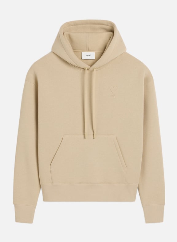 Hoodie ami de coeur unisexe Beige by AMI PARIS AMI PARIS Hoodie ami de coeur unisexe Beige