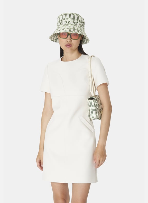 Robe droite uni - rehane Blanc by TARA JARMON TARA JARMON Robe droite uni - rehane Blanc