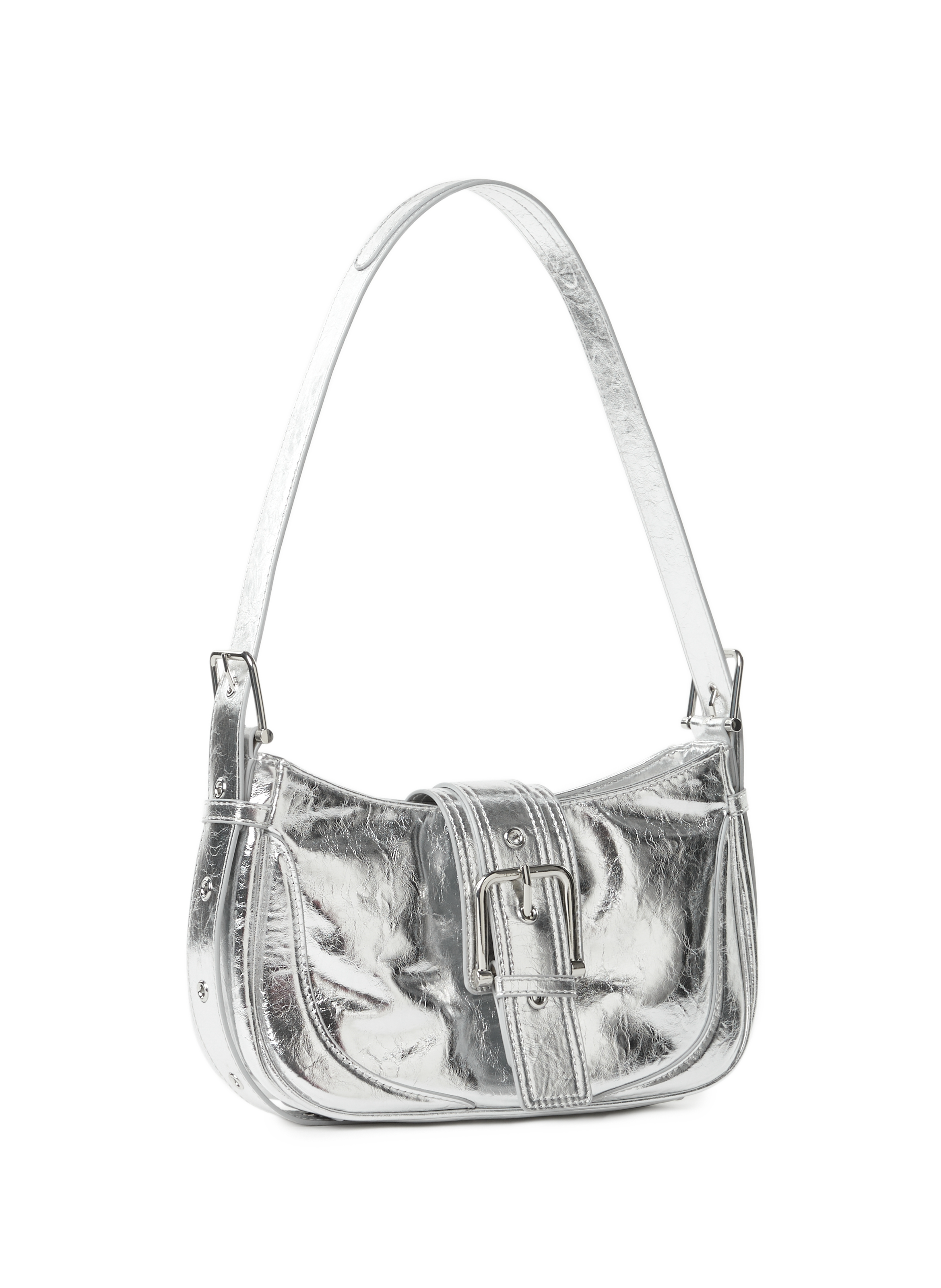 Sac à bandoulière métallisé  AU PRINTEMPS PARIS Argent