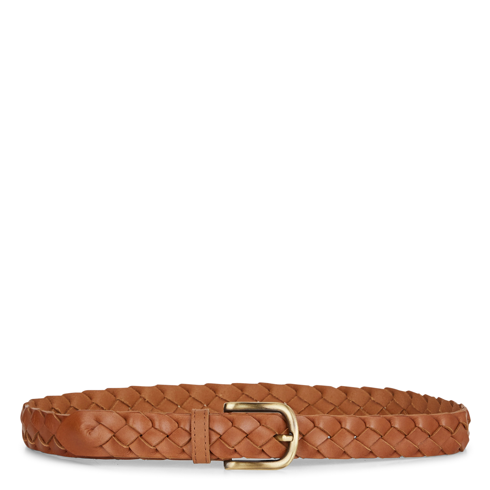Ceinture en cuir tressé vivian MAISON 123 Marron