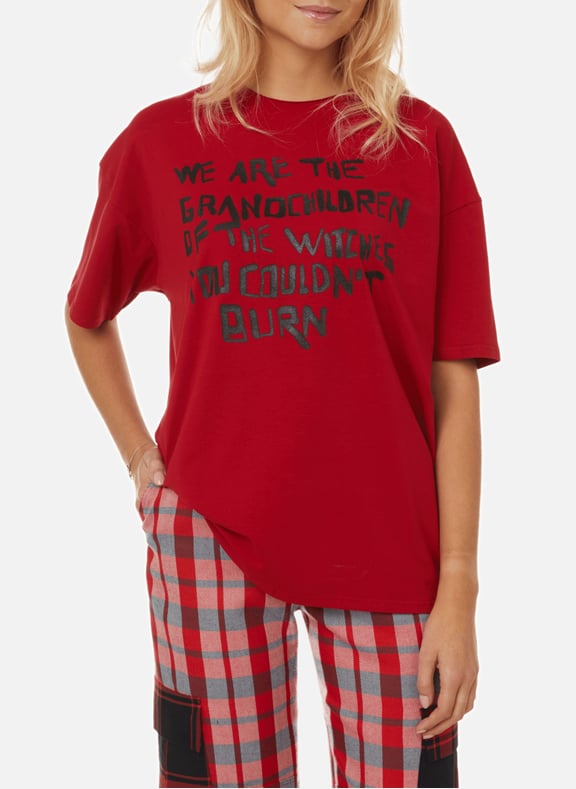 Printed cotton T-shirt Red by JEANNE FRIOT JEANNE FRIOT Printed cotton T-shirt Red