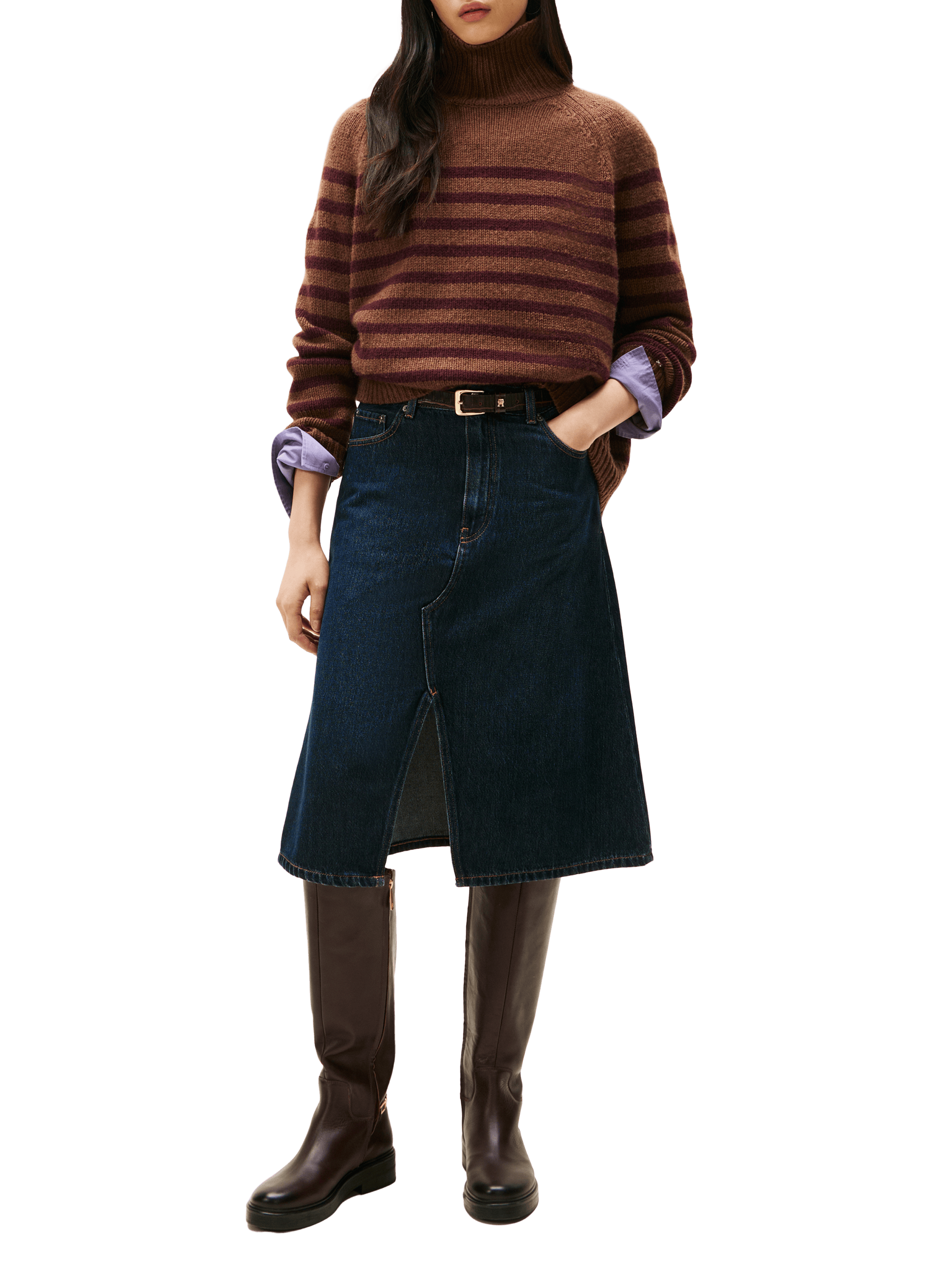 Wool and cashmere turtleneck sweater TOMMY HILFIGER Multicolour