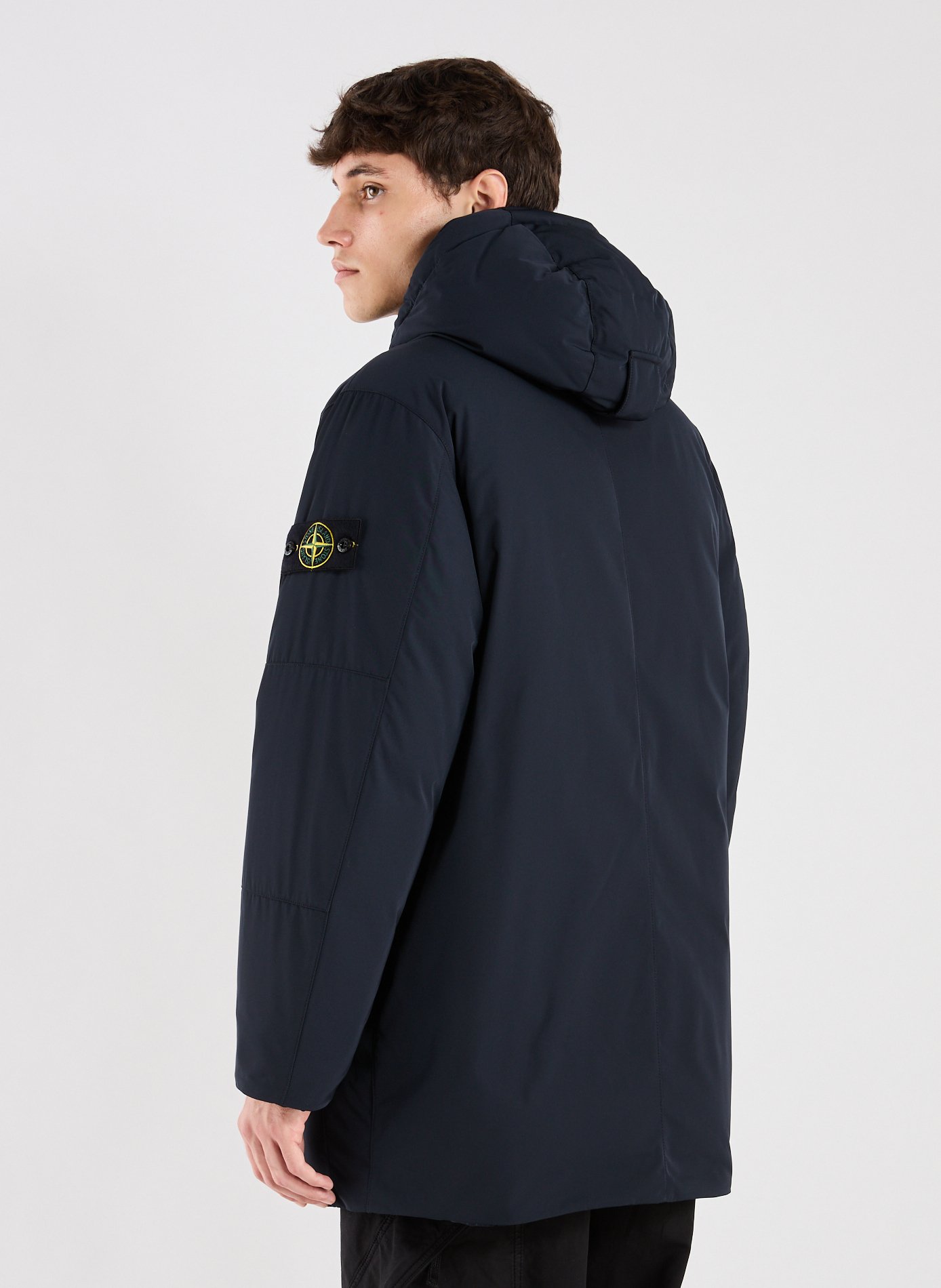 Hooded coat  STONE ISLAND Blue