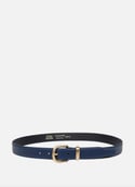 Belt - Ceinture Cuir Lisse Femme  Bleu cendre