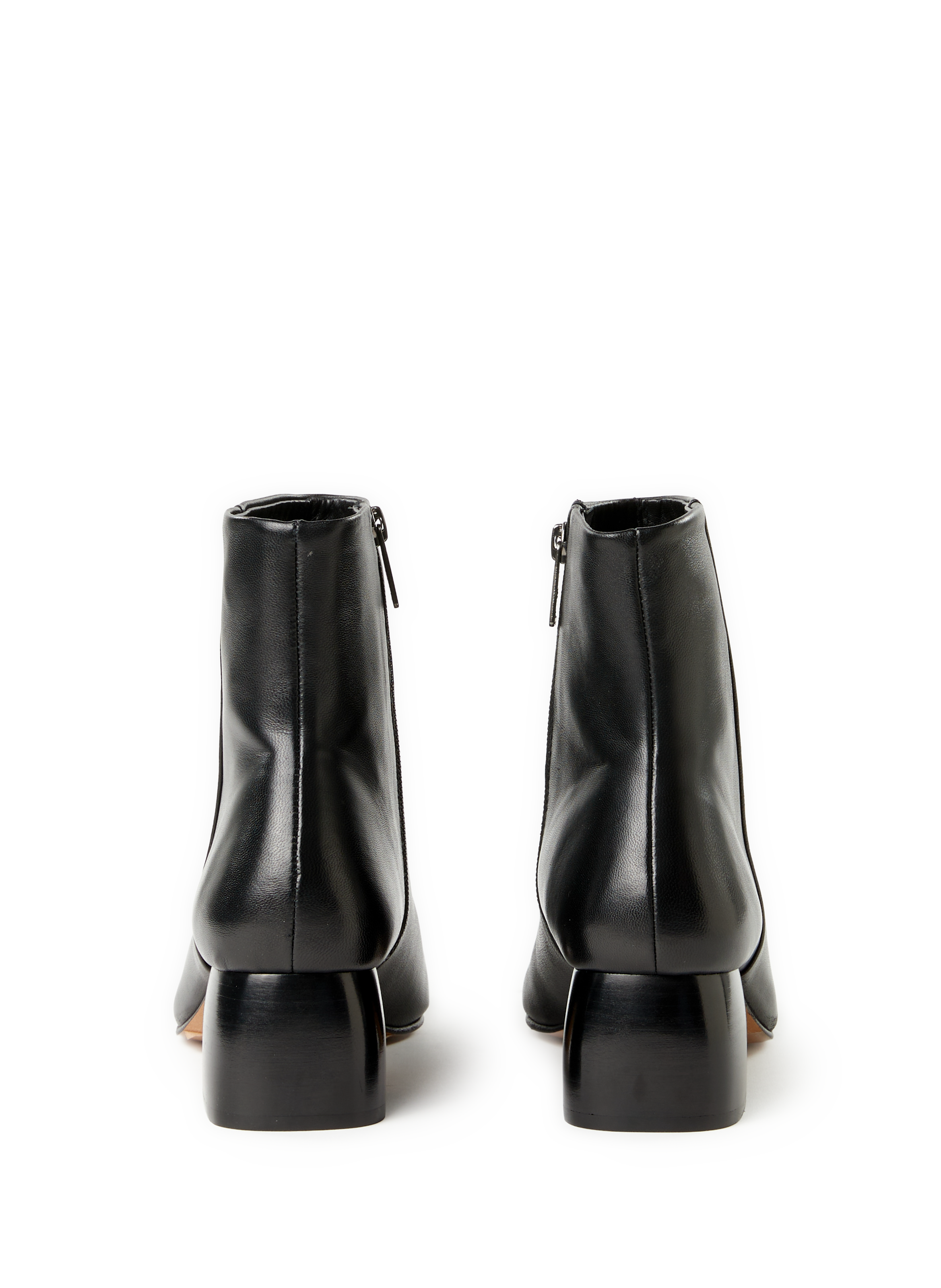 Bottines zippées en cuir BOBBIES Noir