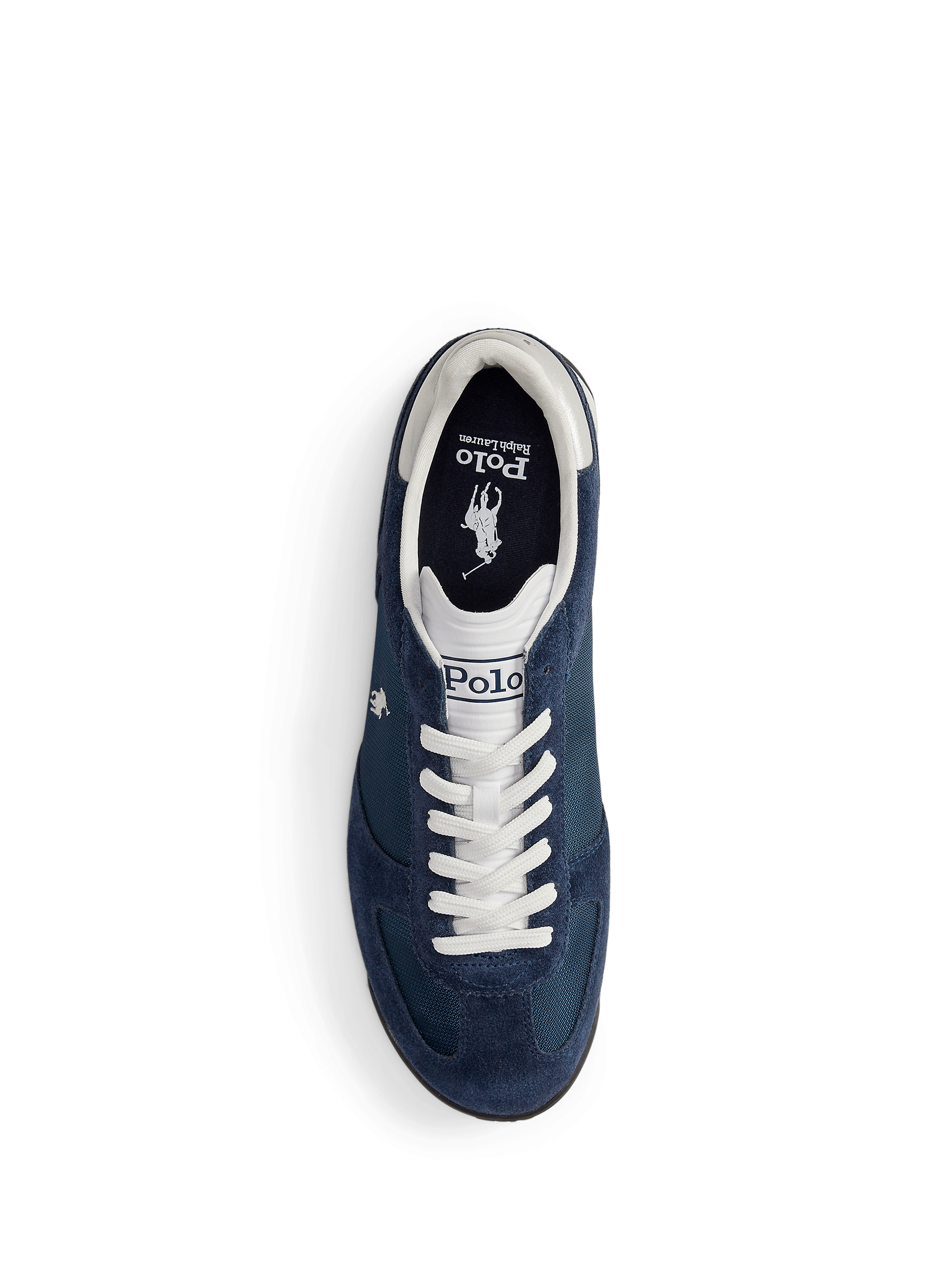 Mixed leather bi-material sneakers POLO RALPH LAUREN Blue
