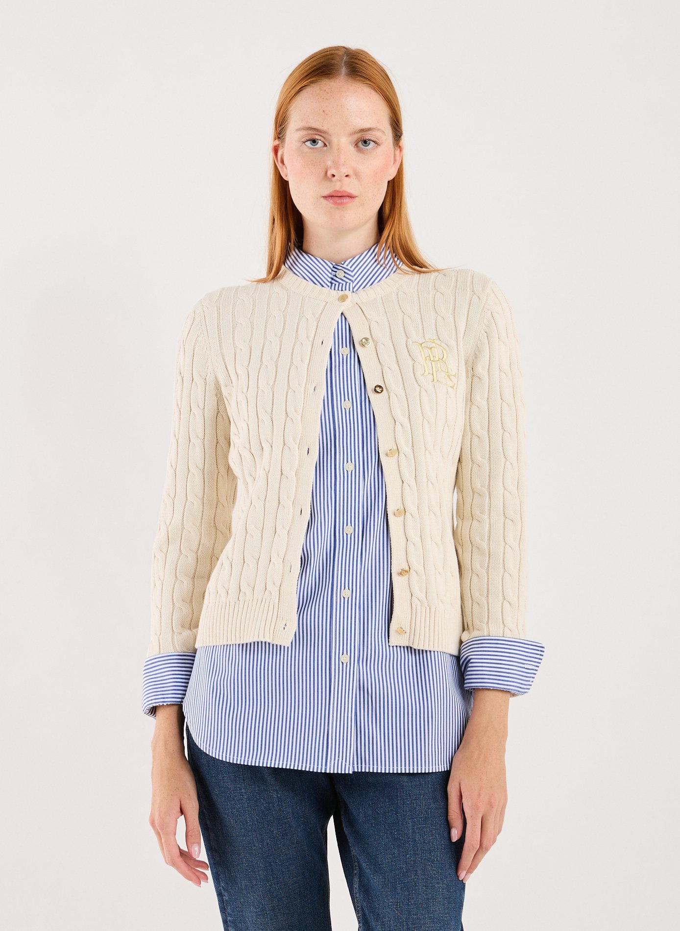 LAUREN Cardigan en coton Beige