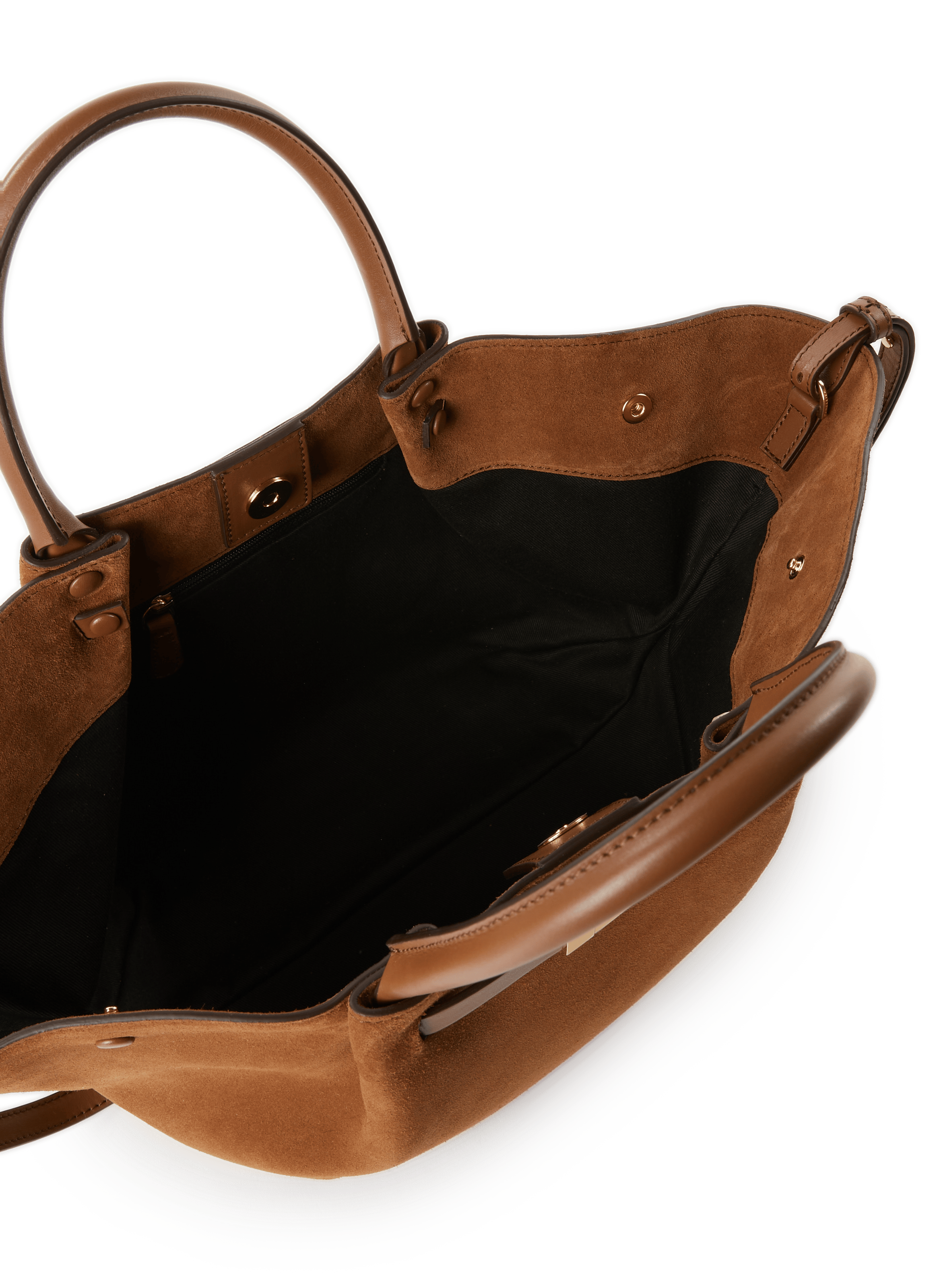 Sac à main Midi New York en cuir et coton DEMELLIER LONDON Marron