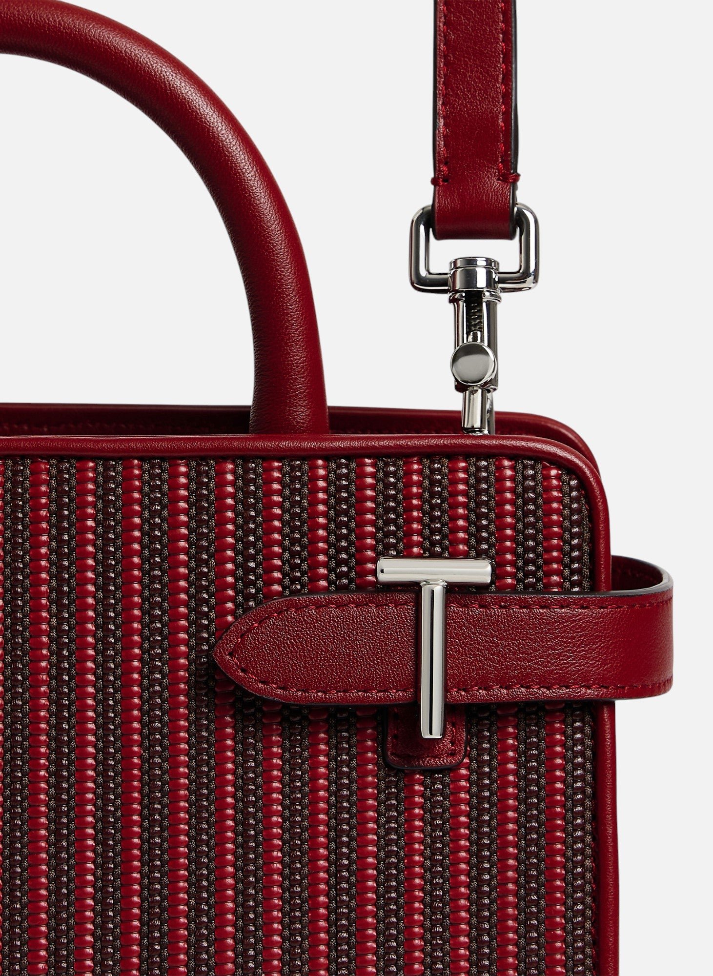 Petit sac à main emilie en cuir tressé LE TANNEUR Rouge