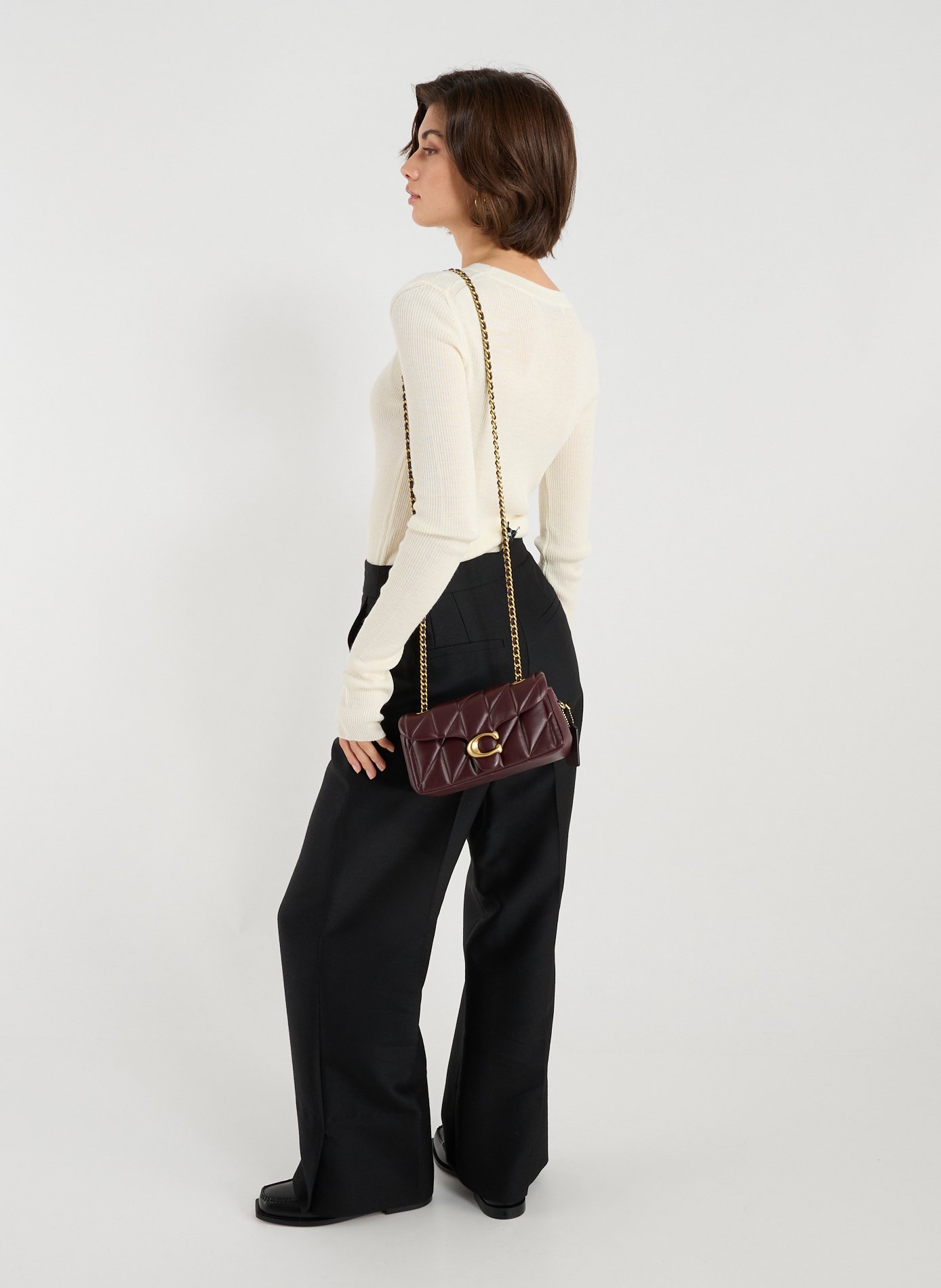 Sac à bandoulière matelasée COACH Violet