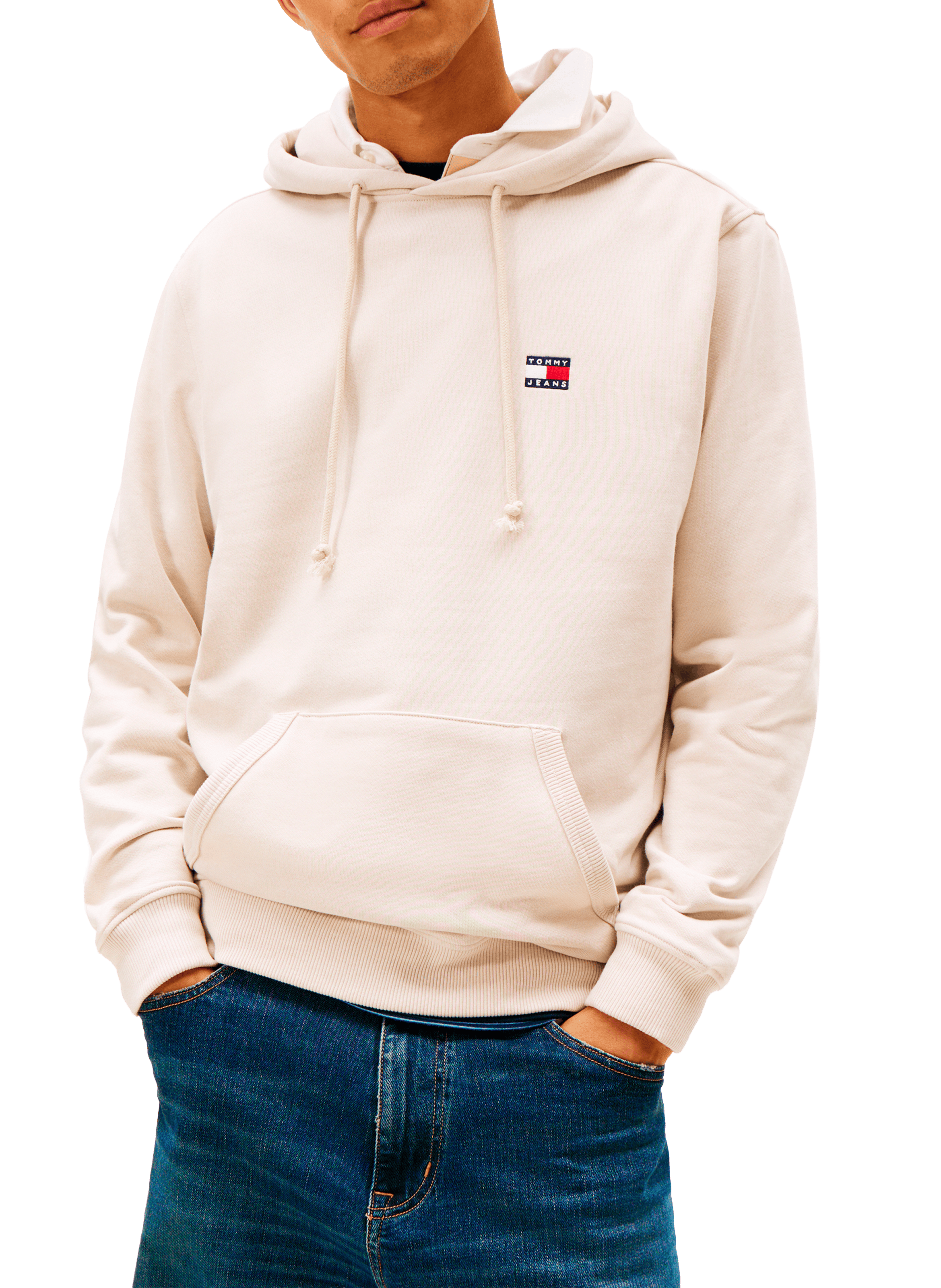 Hoodie with embroidered logo TOMMY HILFIGER Beige