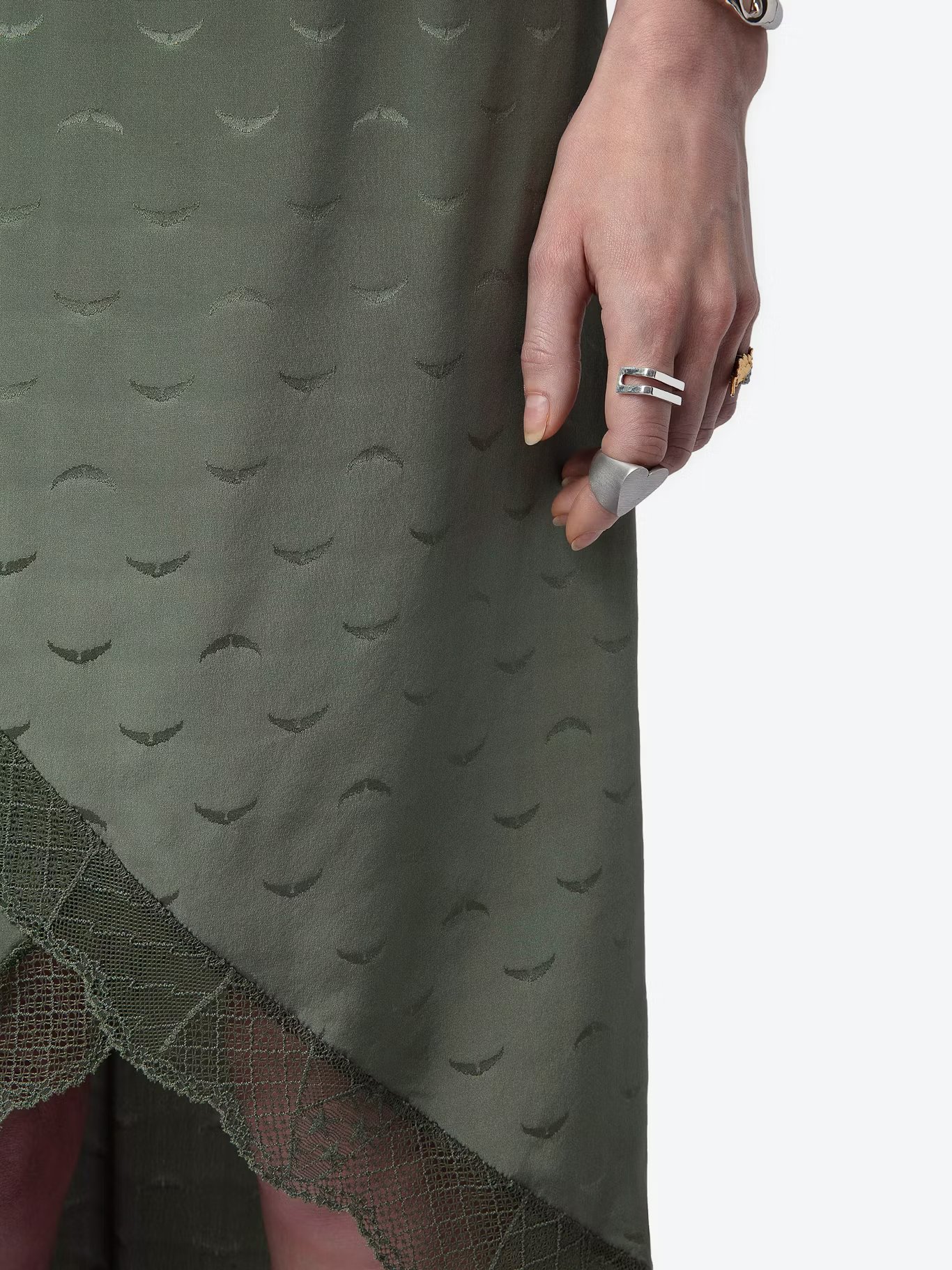 Jupe midi en soie jeudie ZADIG&VOLTAIRE Vert