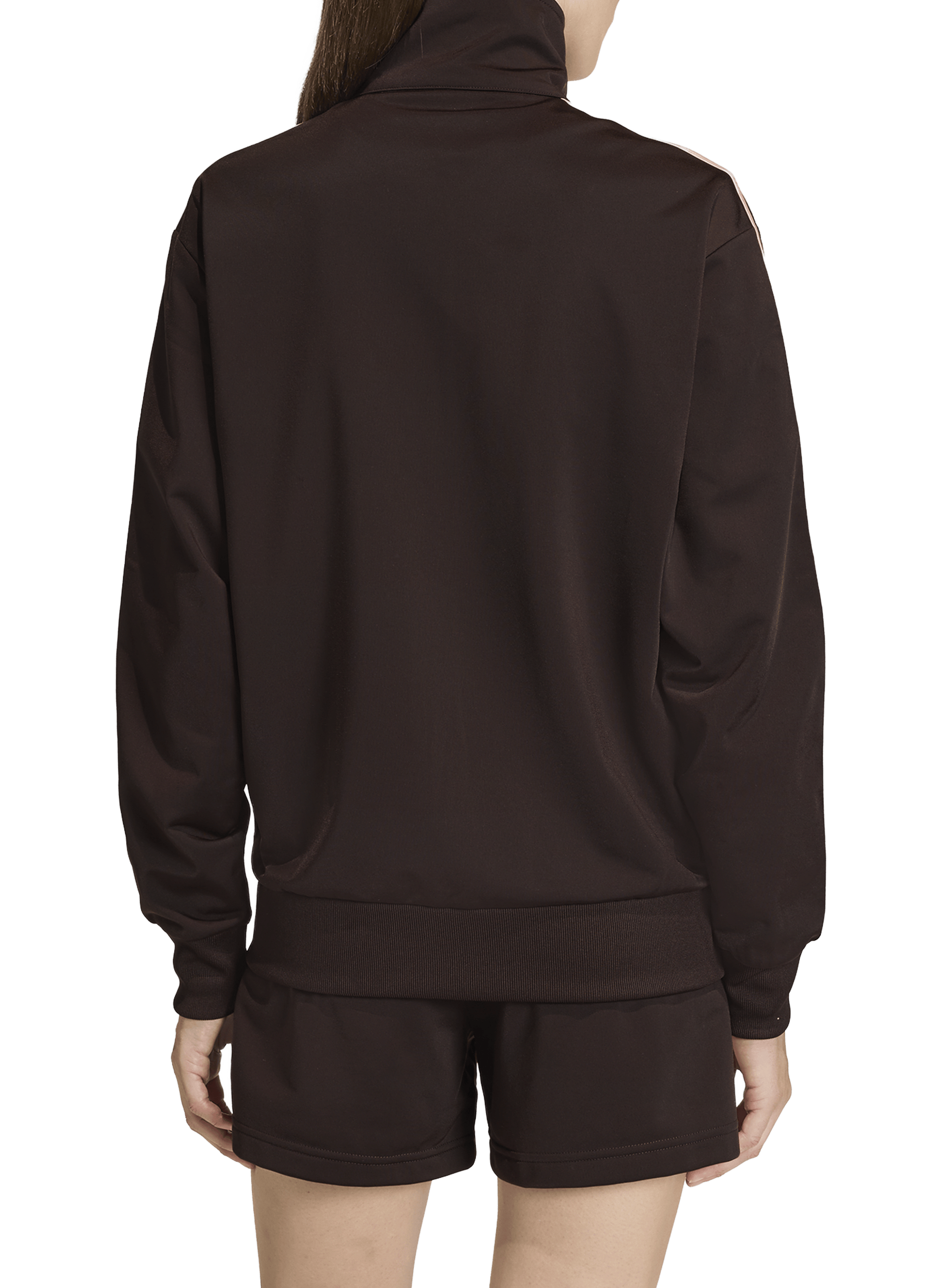 Zip-up track jacket with logo ADIDAS Brown