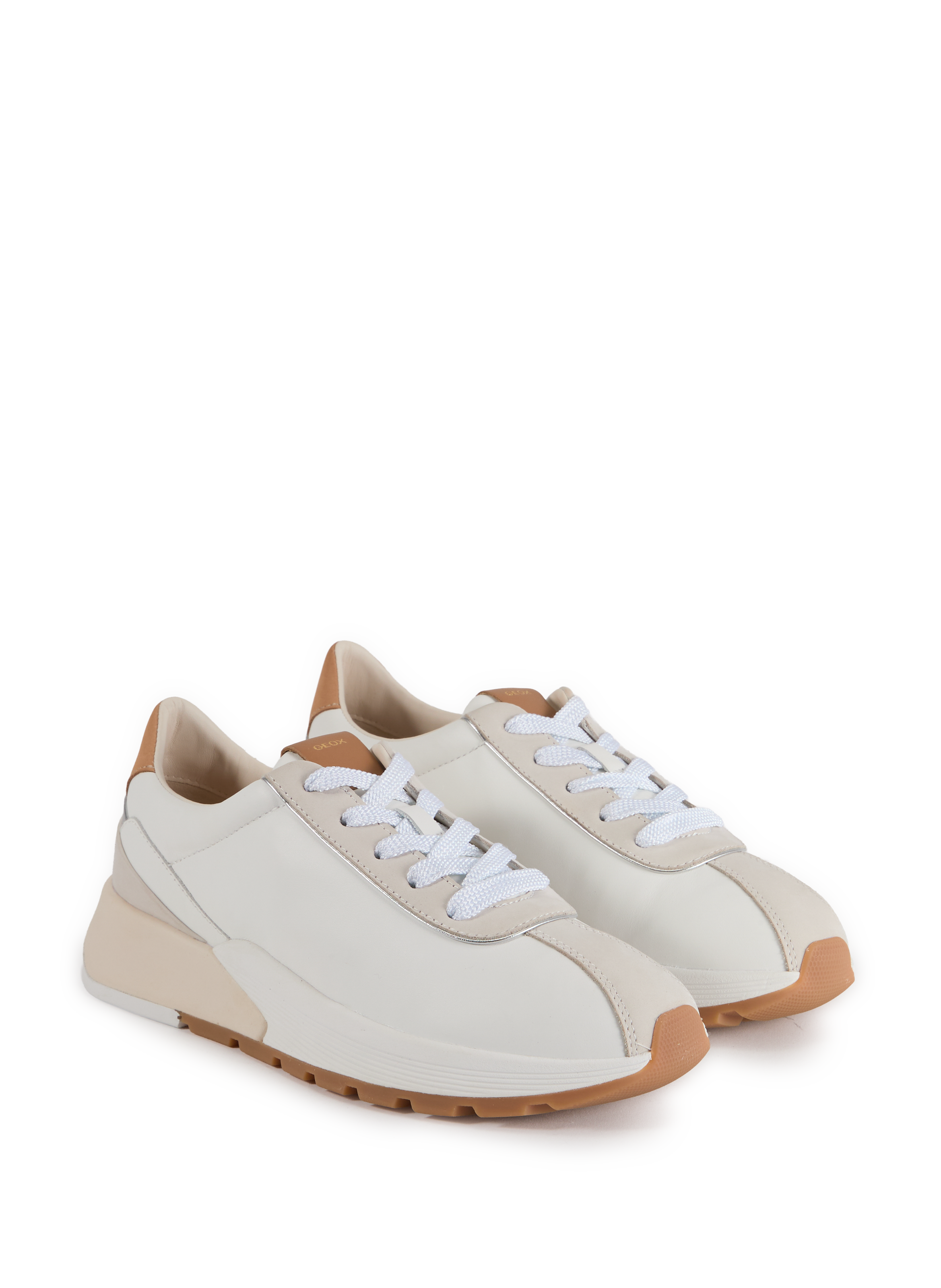 Baskets Metropoli en cuir mélangé GEOX Blanc