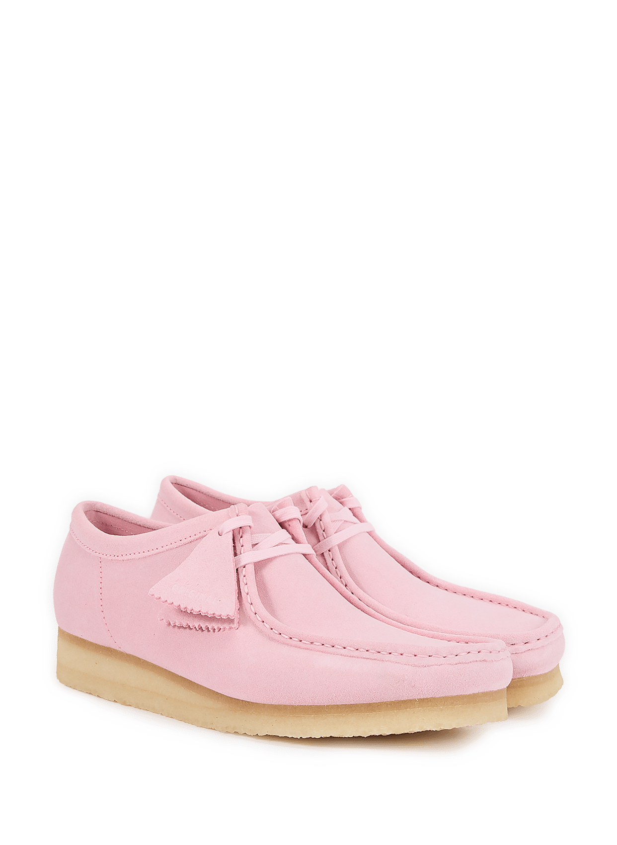 Suede leather derbies CLARKS Pink