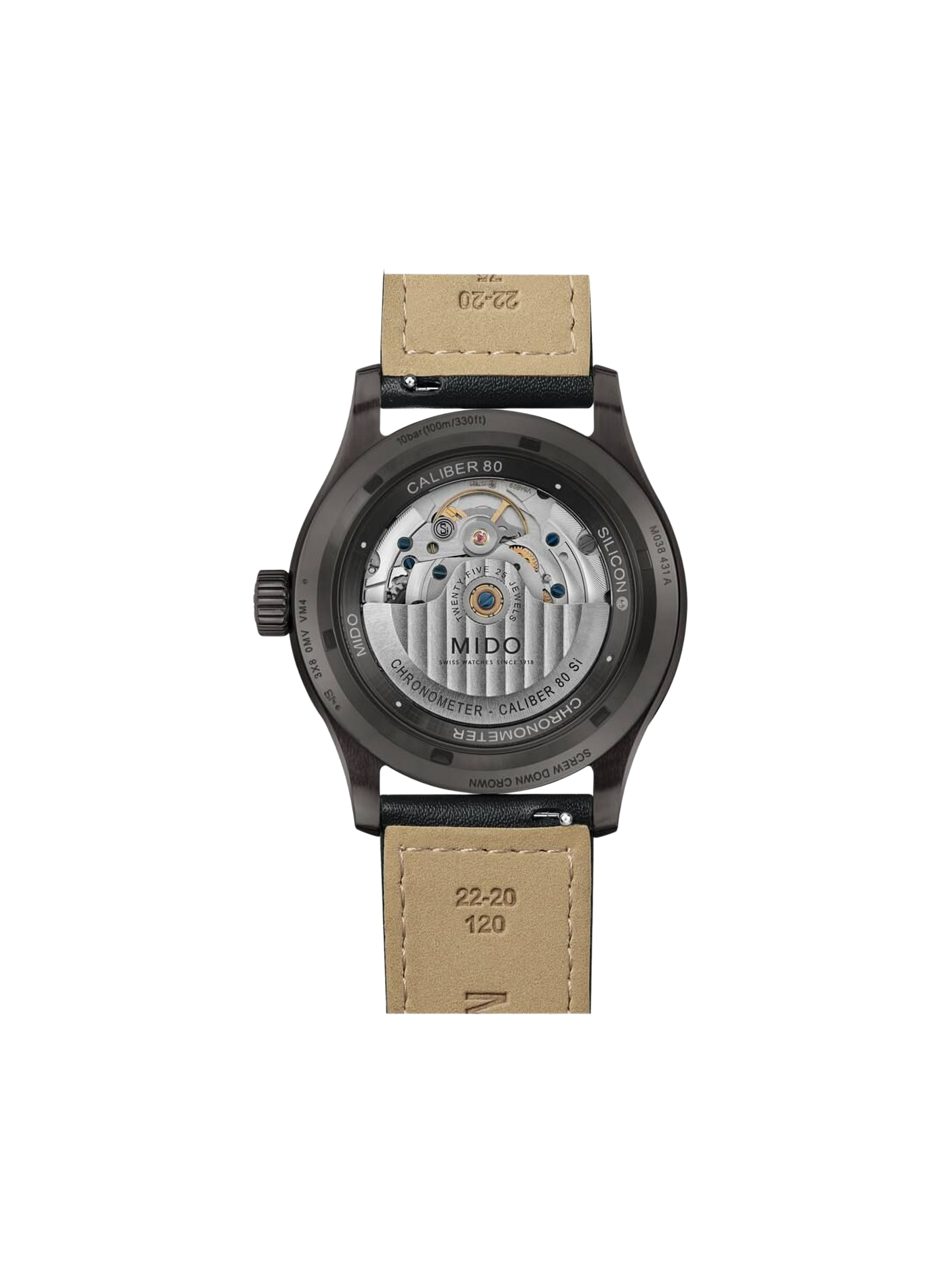 Montre Multifort M Chronometer en acier inoxydable  MIDO Noir