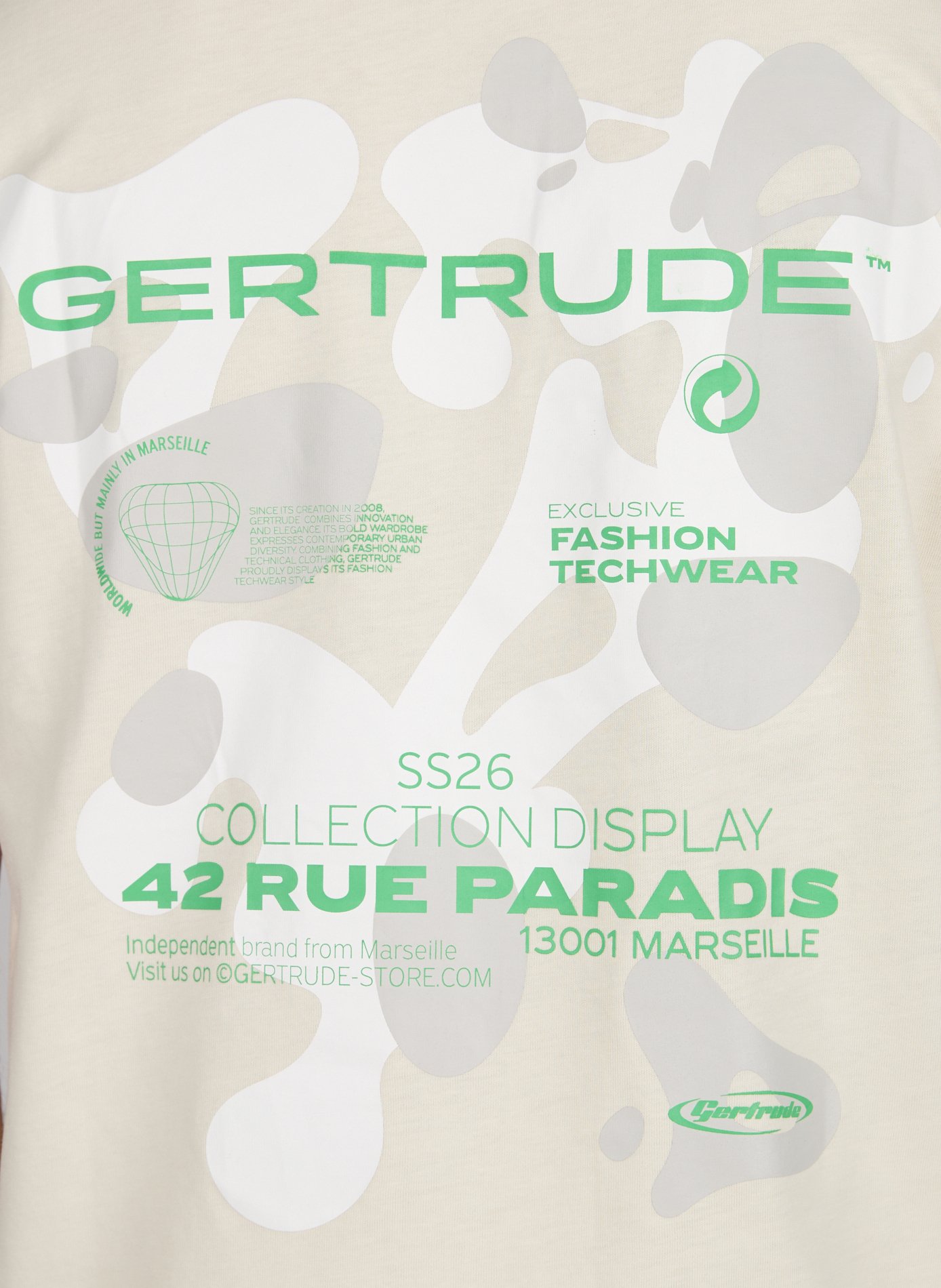 T-shirt imprimé Leonce en coton GERTRUDE ET GASTON Beige