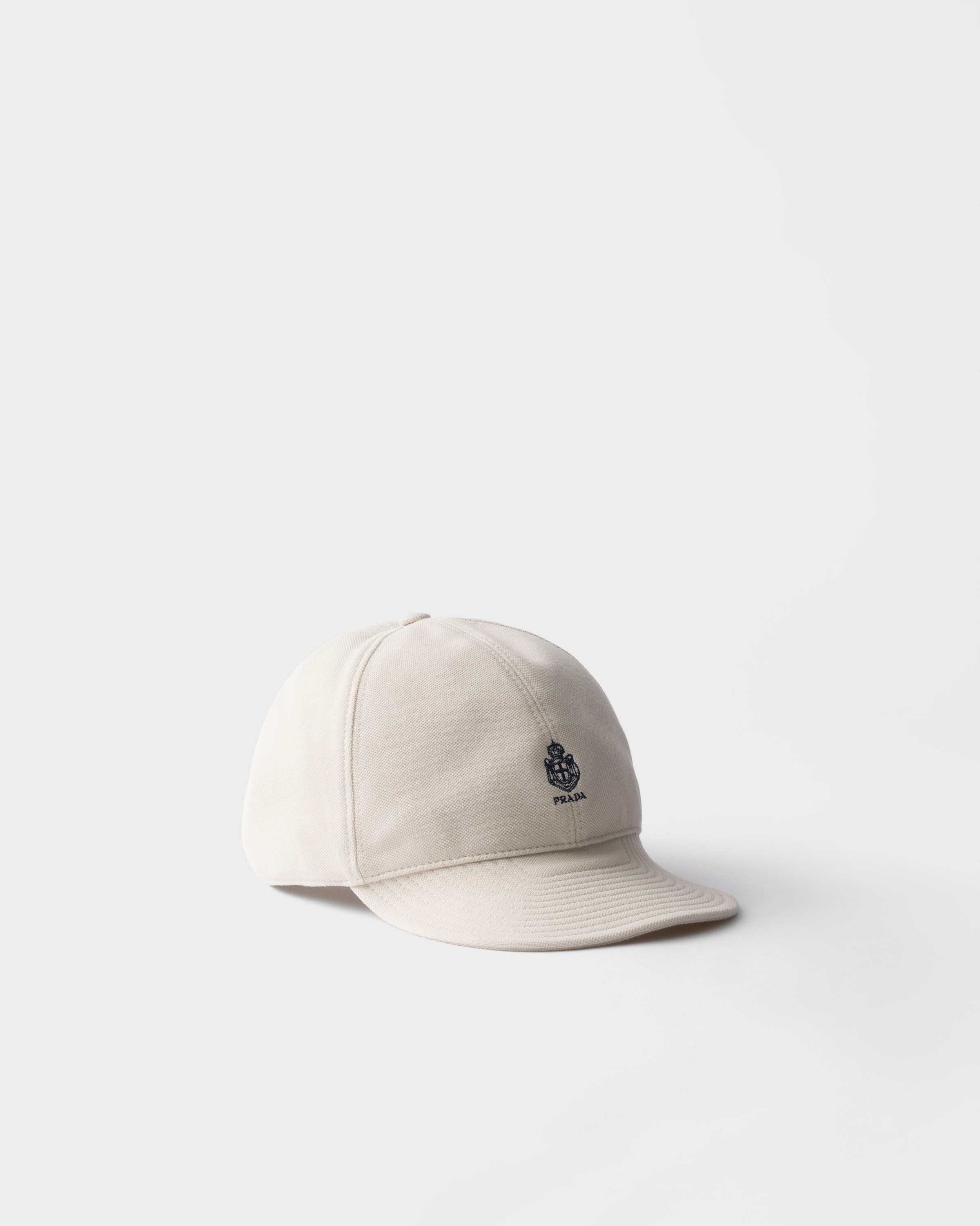 Casquette de baseball en piqué vieilli PRADA Beige