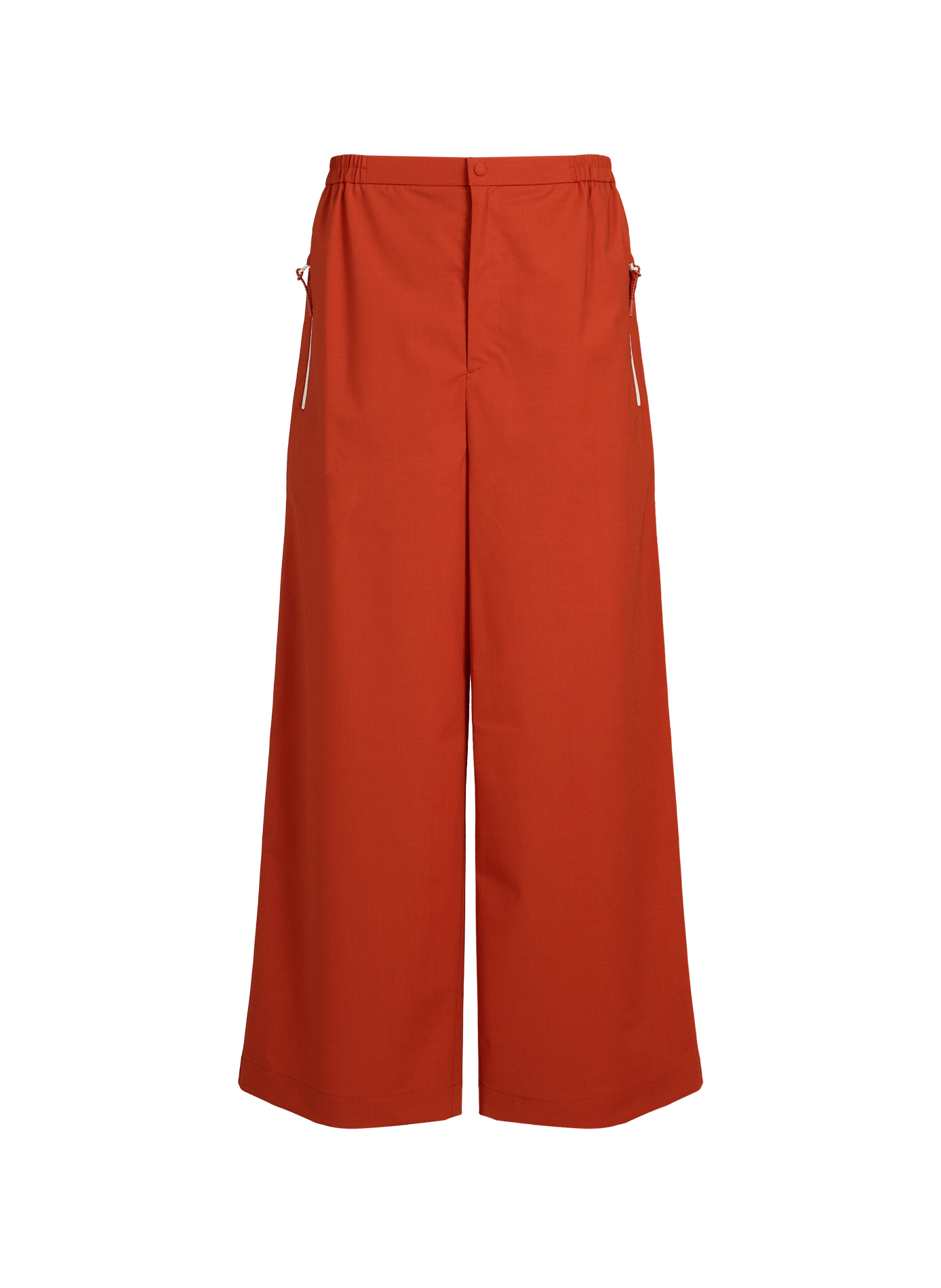 Pantalon large uni avec poches zippées LACOSTE Orange