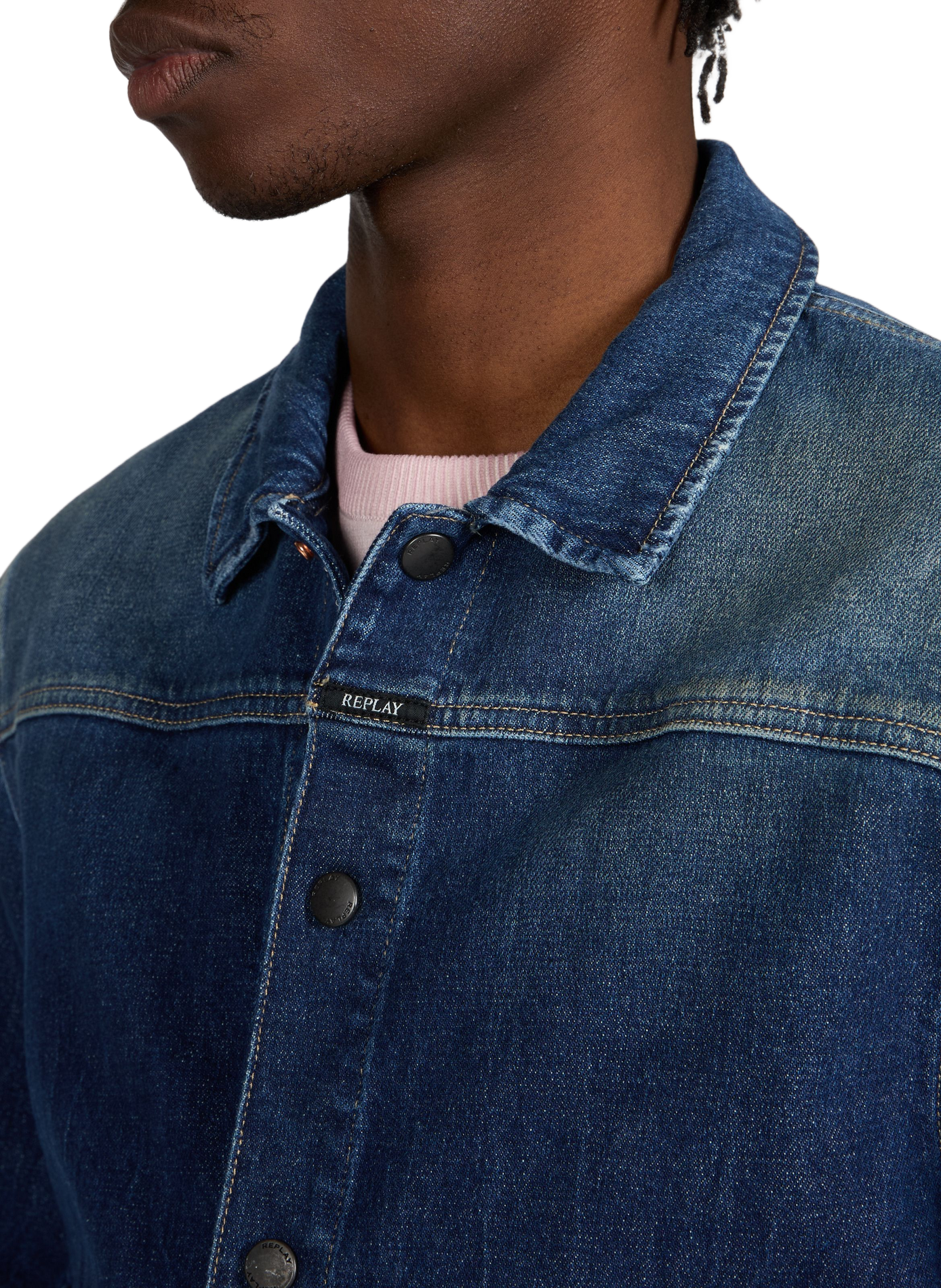 Cotton-blend denim jacket  REPLAY Blue