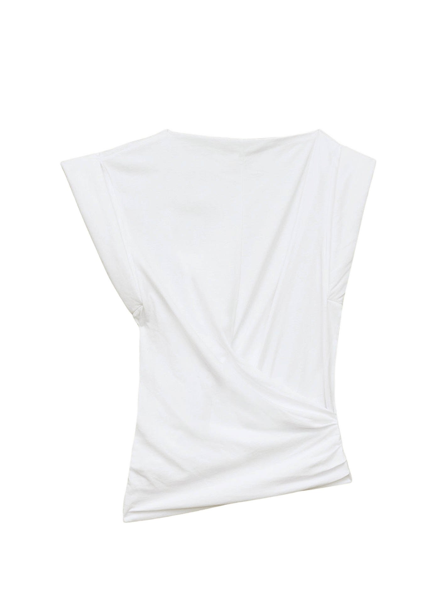 Draped cotton T-shirt by Maison ISABEL MARANT White