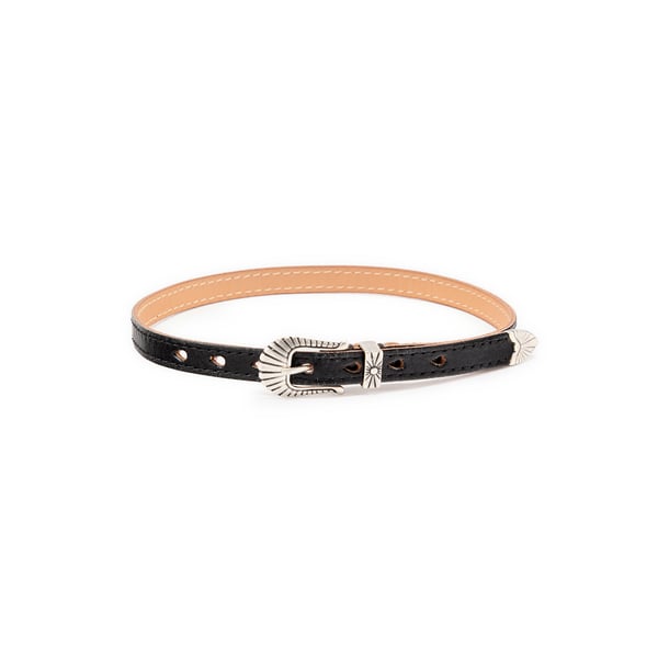 Bracelet et tour de cou forme ceinture en cuir Bracelet et tour de cou forme ceinture en cuir