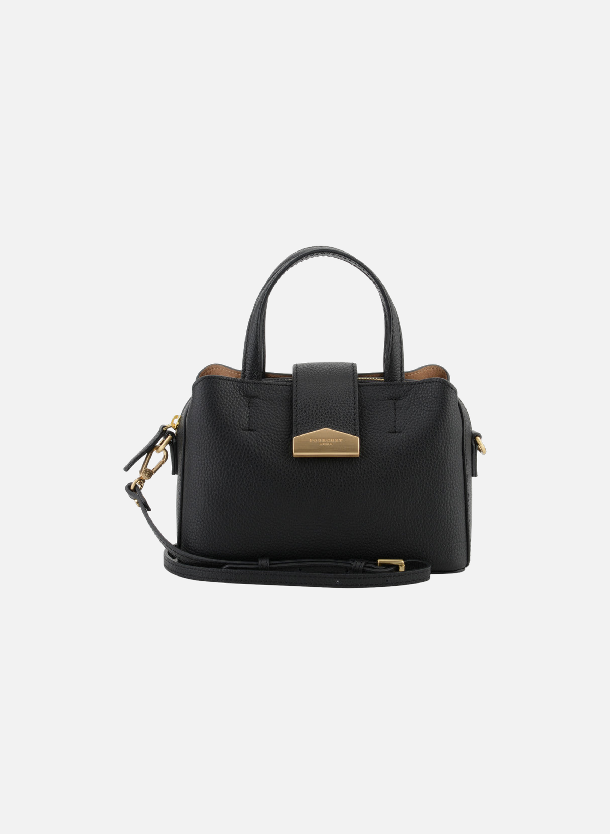 Cavalcade | sac porté épaule mm en cuir de vachette POURCHET Noir