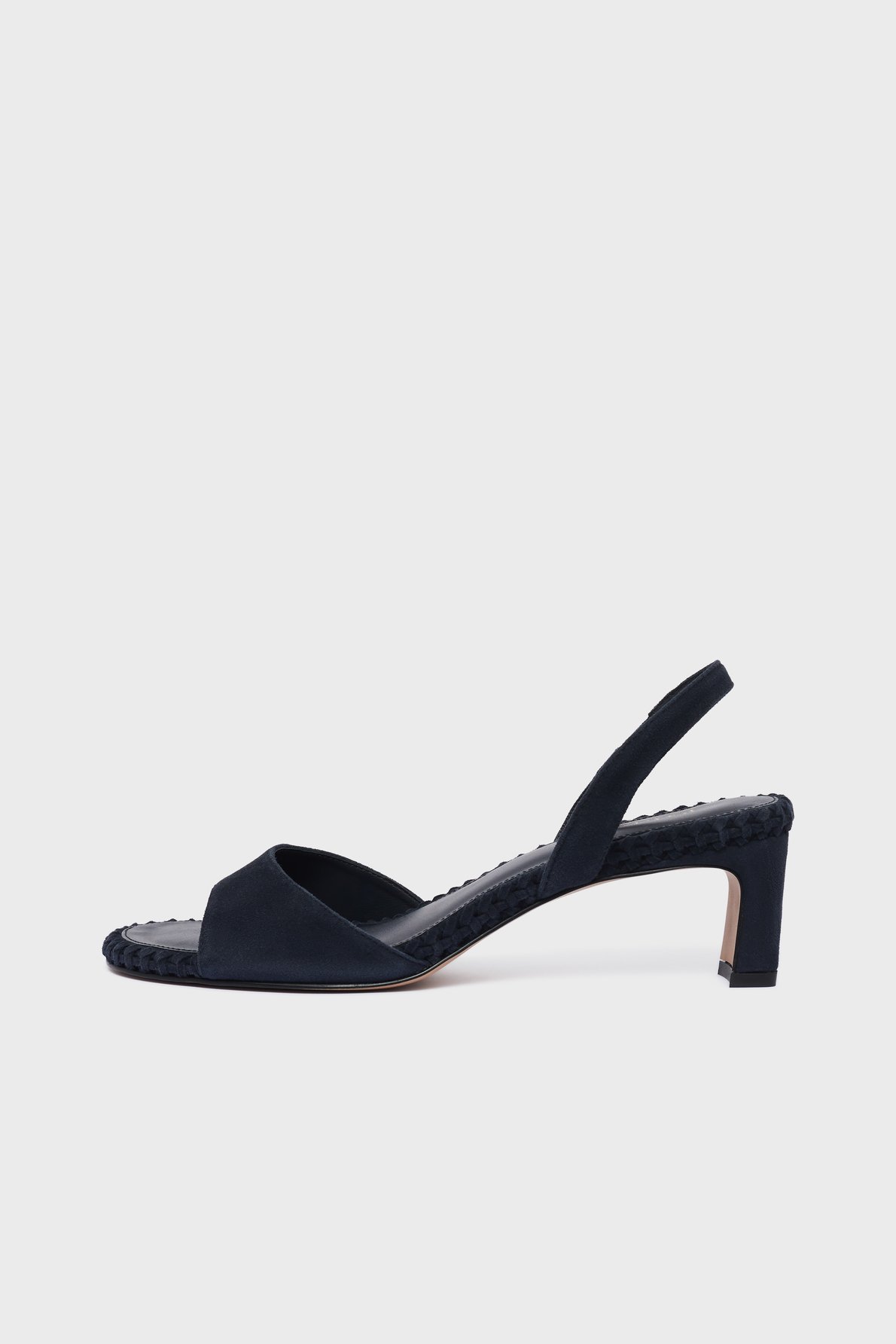 Sandales à talon en cuir velours - alya | Bleu PABLO Femme