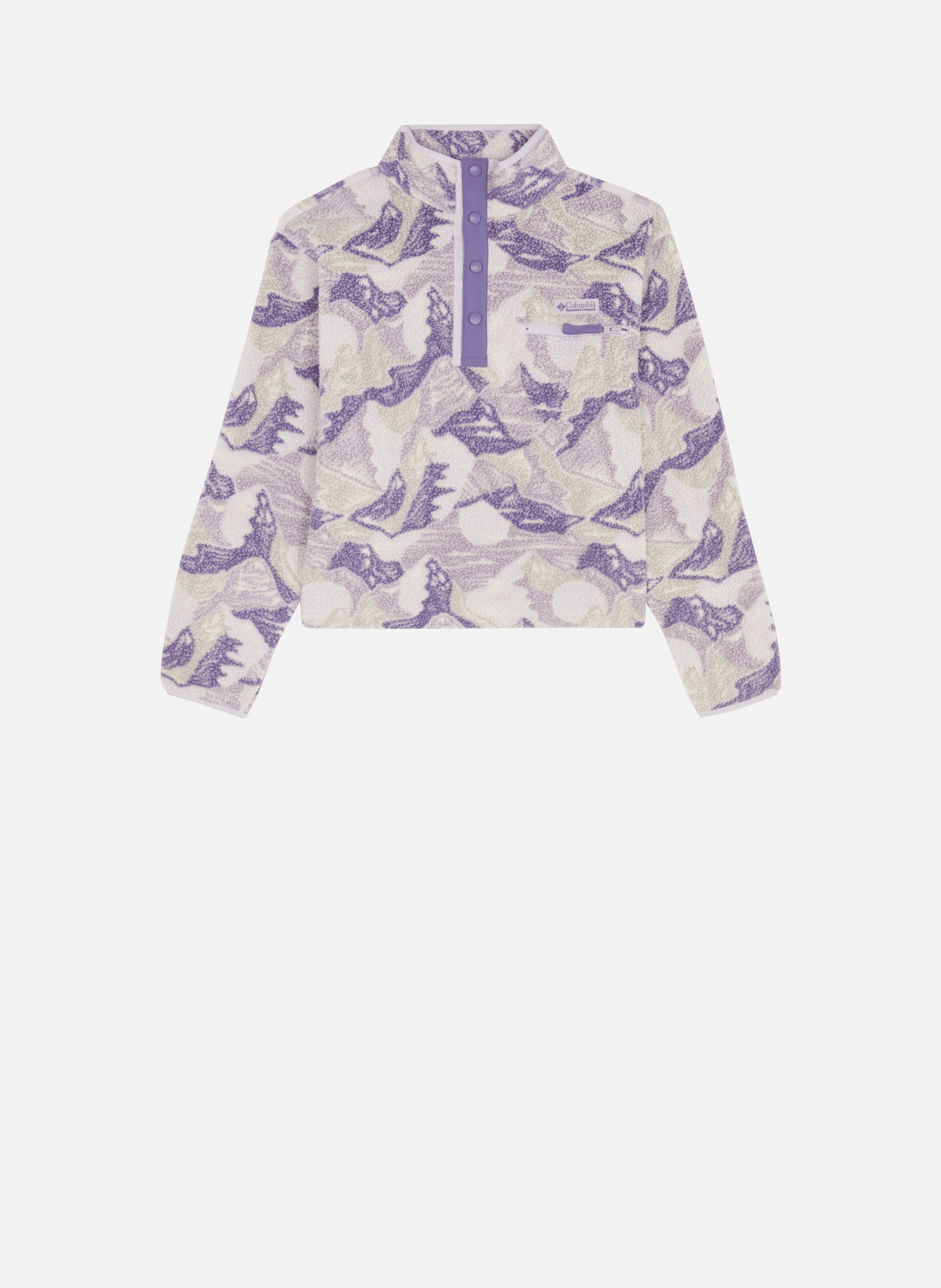 Polaire helvetia ii printed cropped half snap COLUMBIA Violet