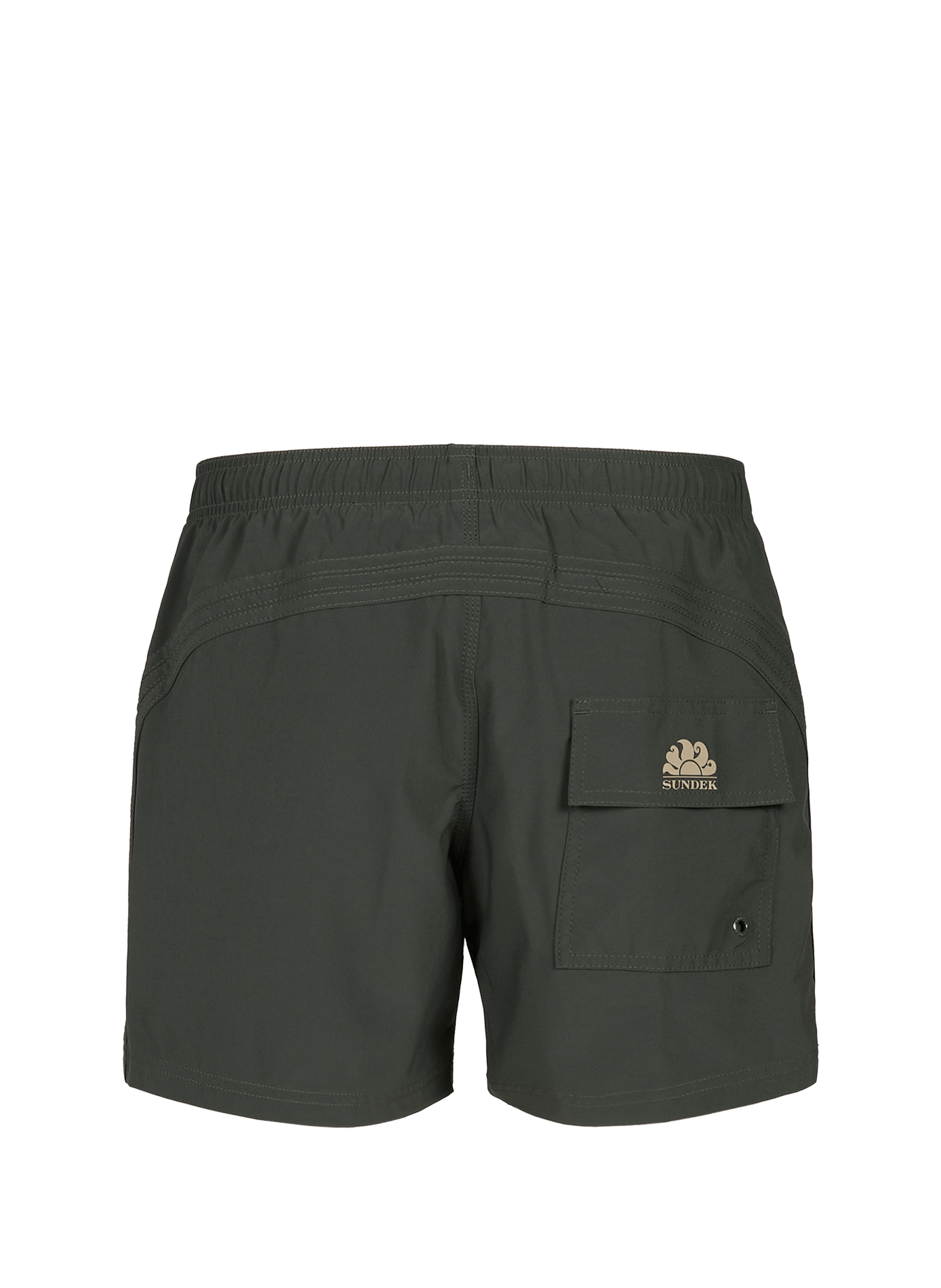 Solid color Goldenwave swim shorts with tone-on-tone piping SUNDEK Green
