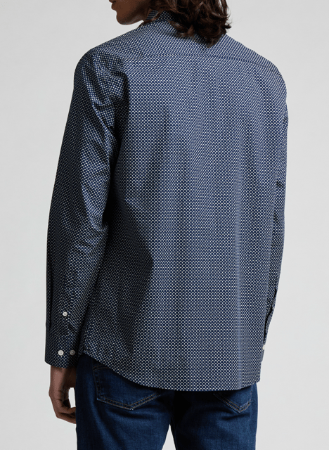 Straight shirt with Fasseti pattern AU PRINTEMPS PARIS Blue