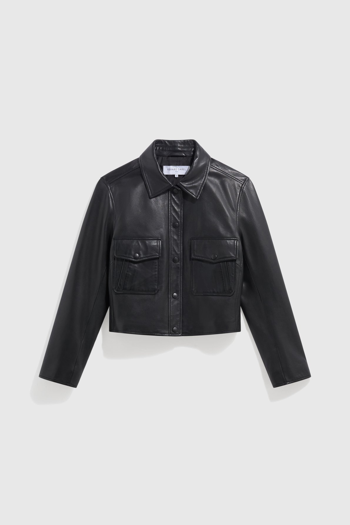 Veste courte en cuir vieilli - petra GERARD DAREL Noir