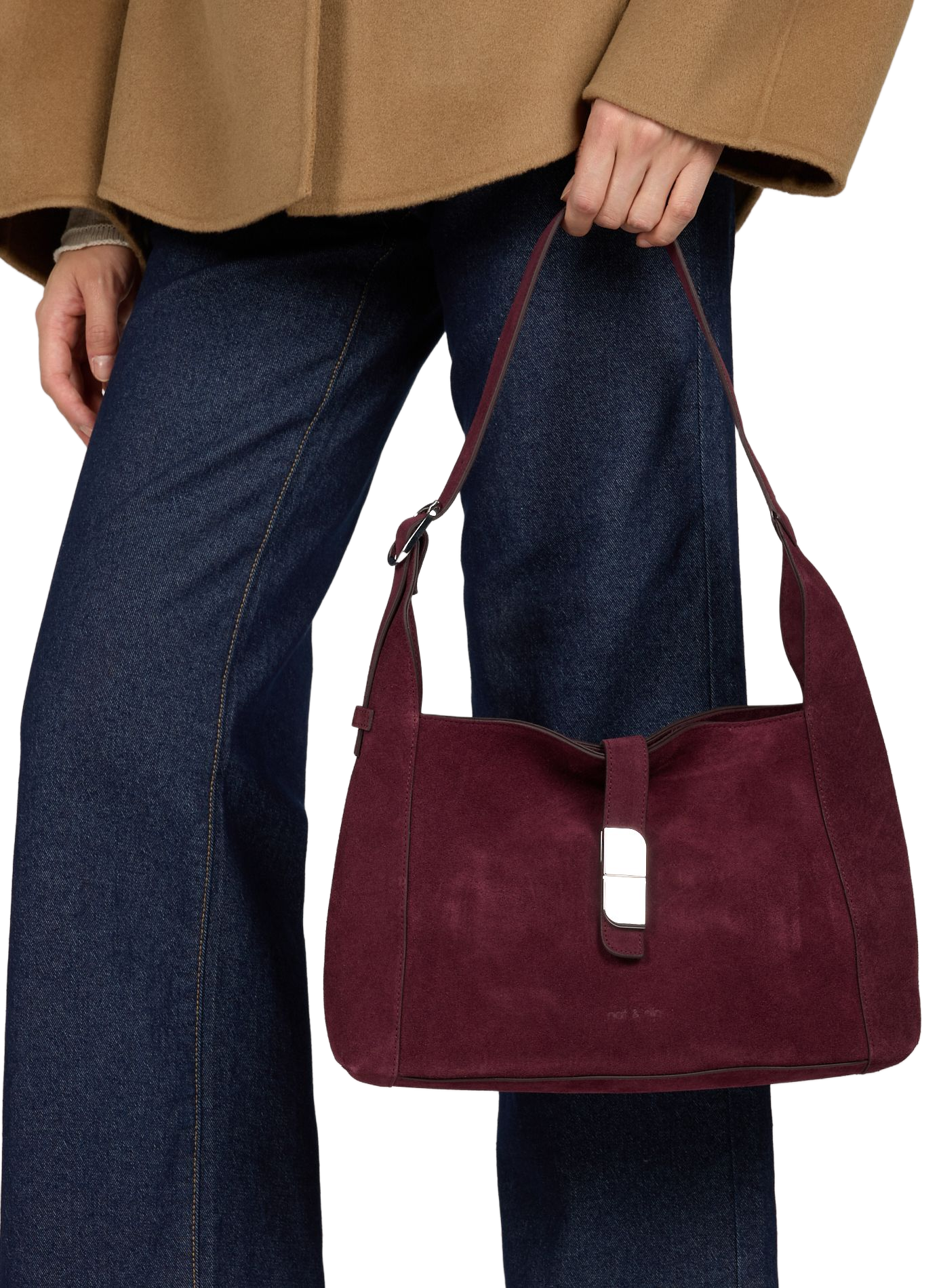 Sac porté épaule Rachel en cuir NAT & NIN Violet