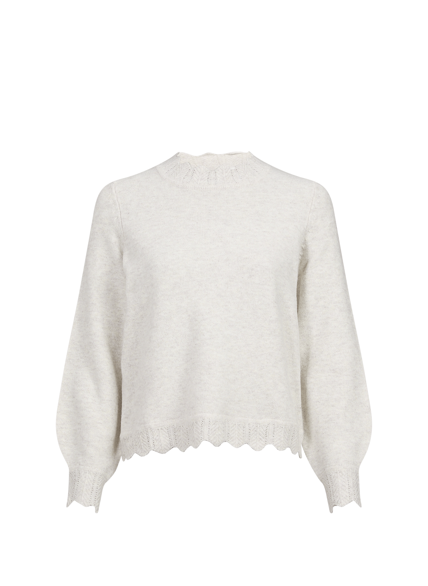 Straight high neck sweater VILA Beige