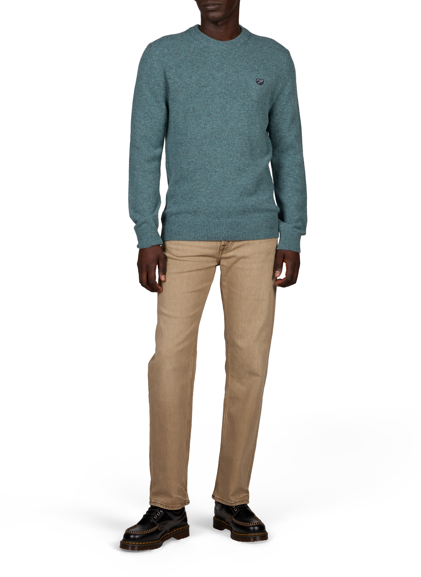 Oversized round neck wool sweater MAISON LABICHE Green
