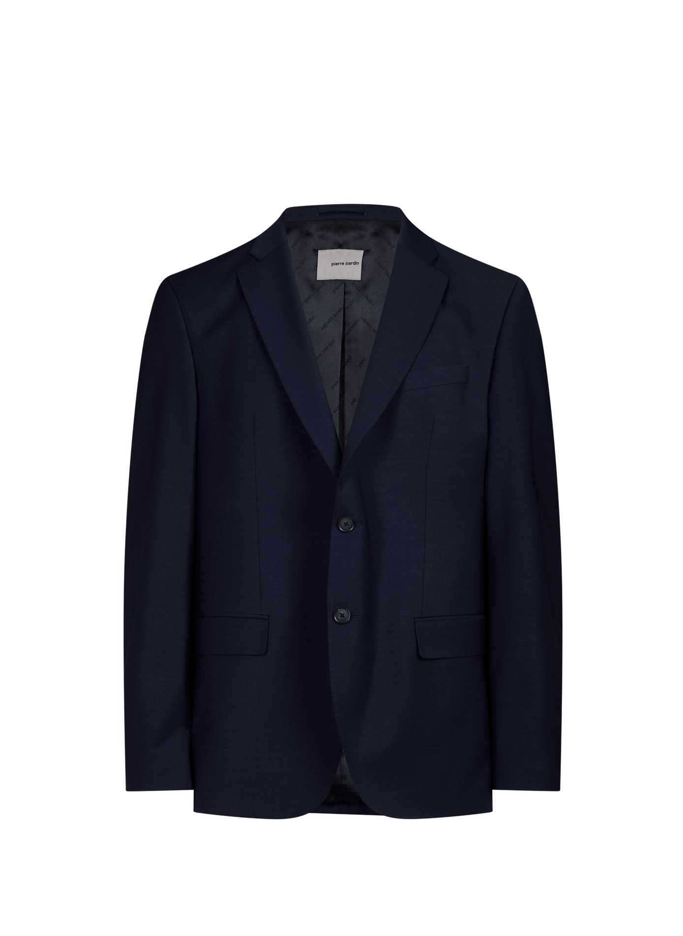 Blazer in gemengde wol met één kleur PIERRE CARDIN Blauw