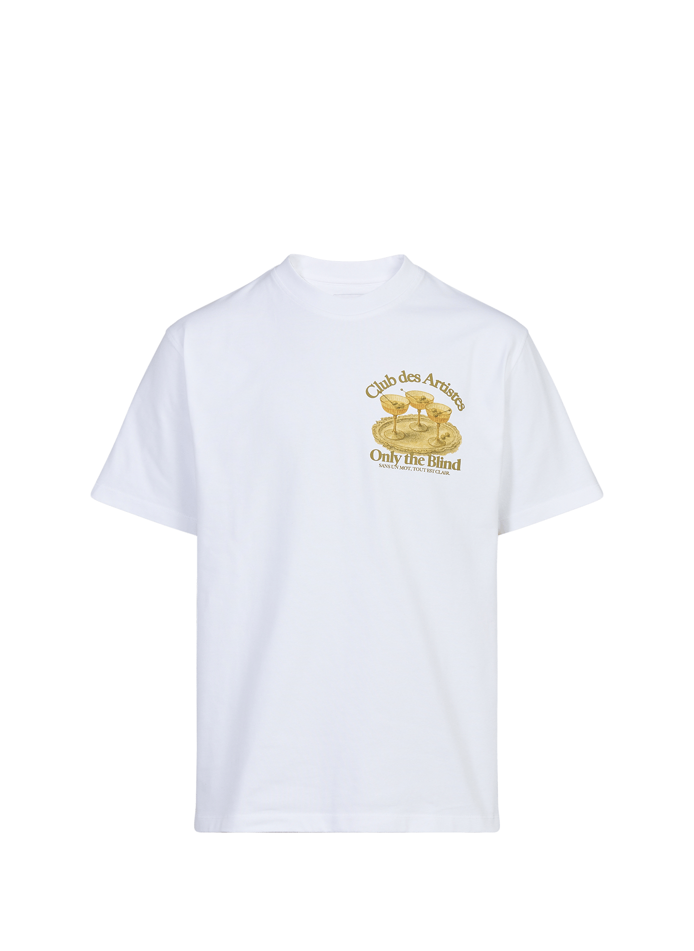 Bedrucktes Baumwoll-T-Shirt ONLY THE BLIND Weiss
