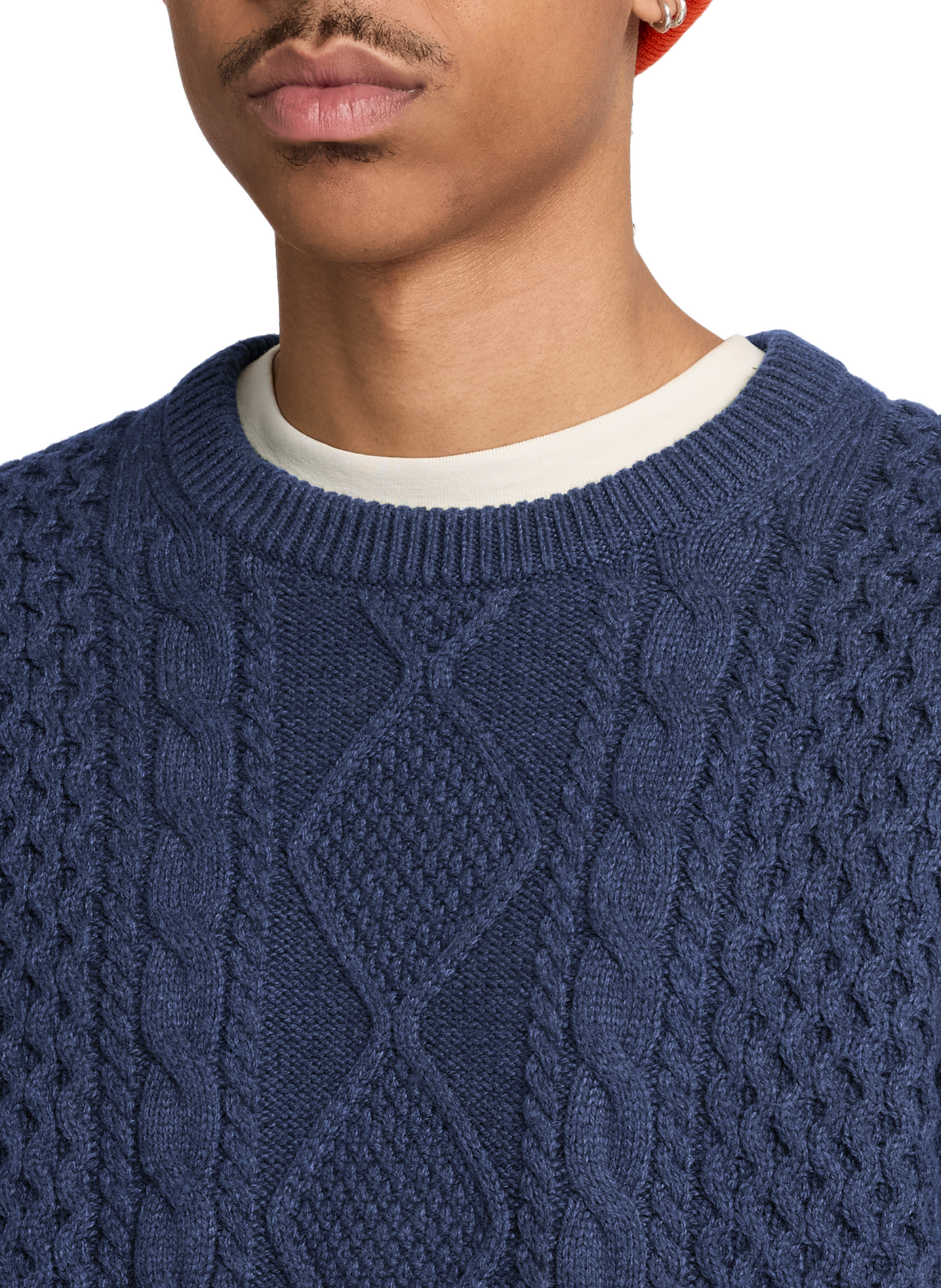 Pull droit en coton mélangé TIMBERLAND Bleu