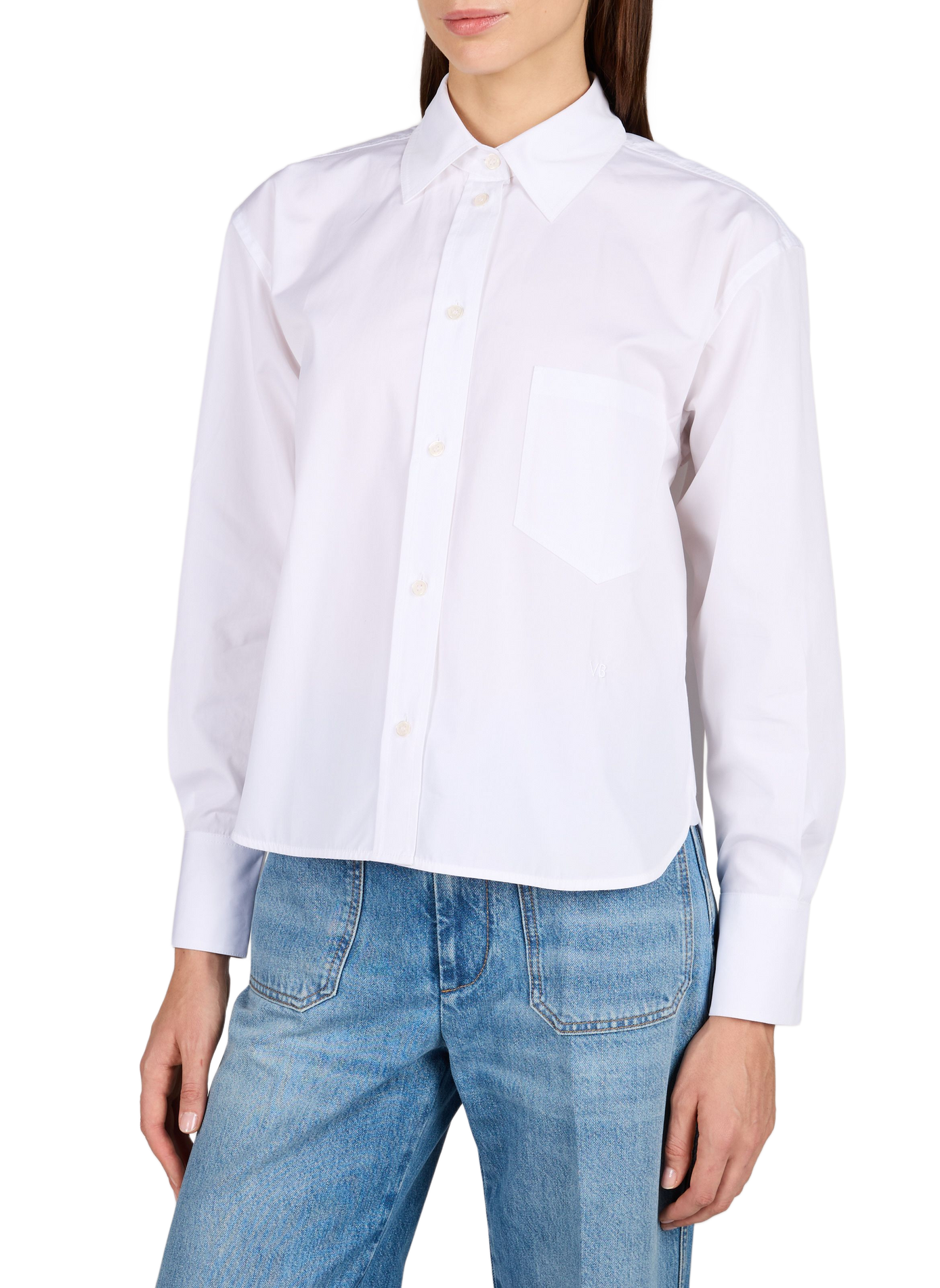 Straight classic collar cotton shirt VICTORIA BECKHAM White