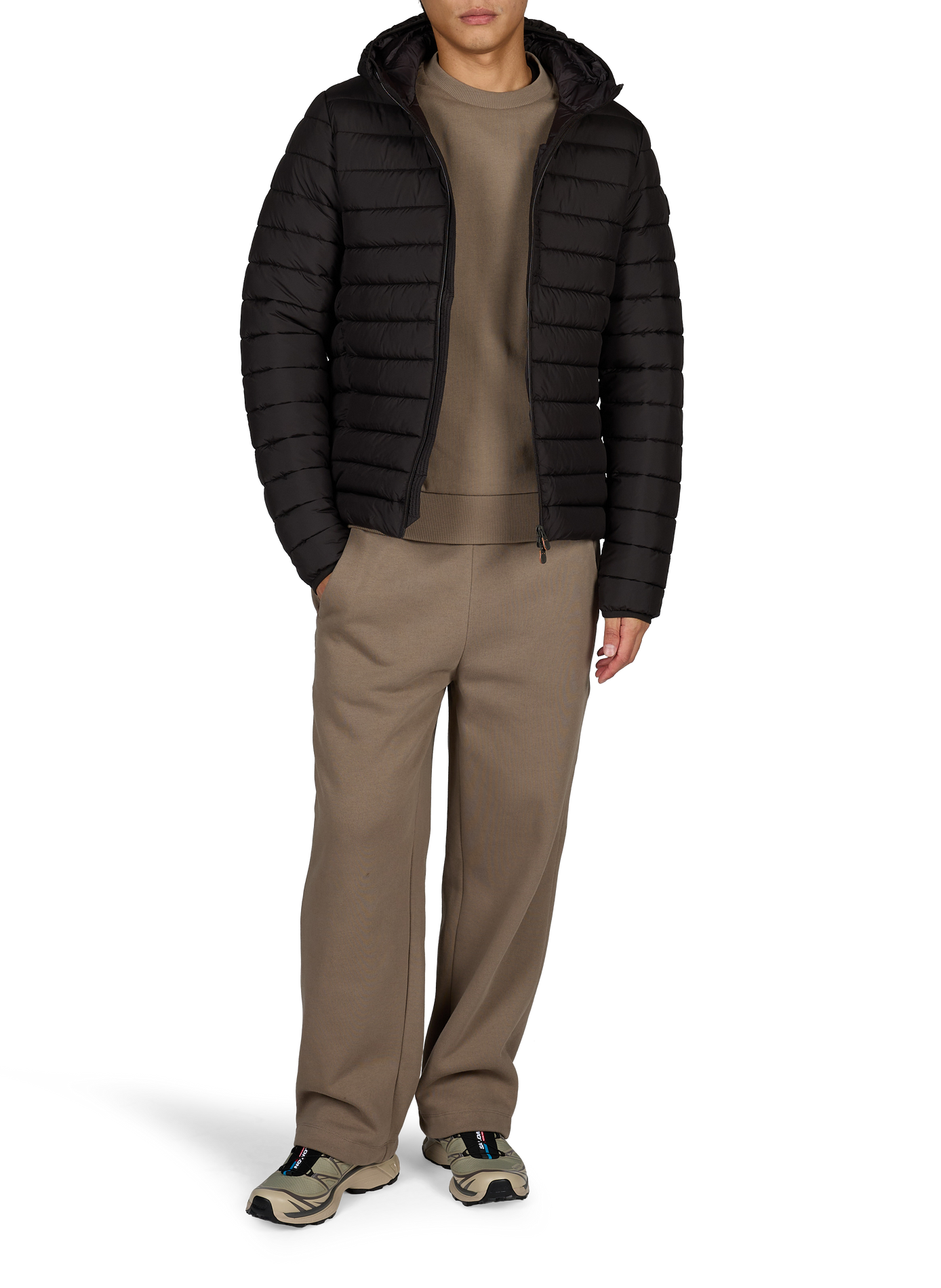 Gerade Steppjacke mit Kapuze SAVE THE DUCK Schwarz
