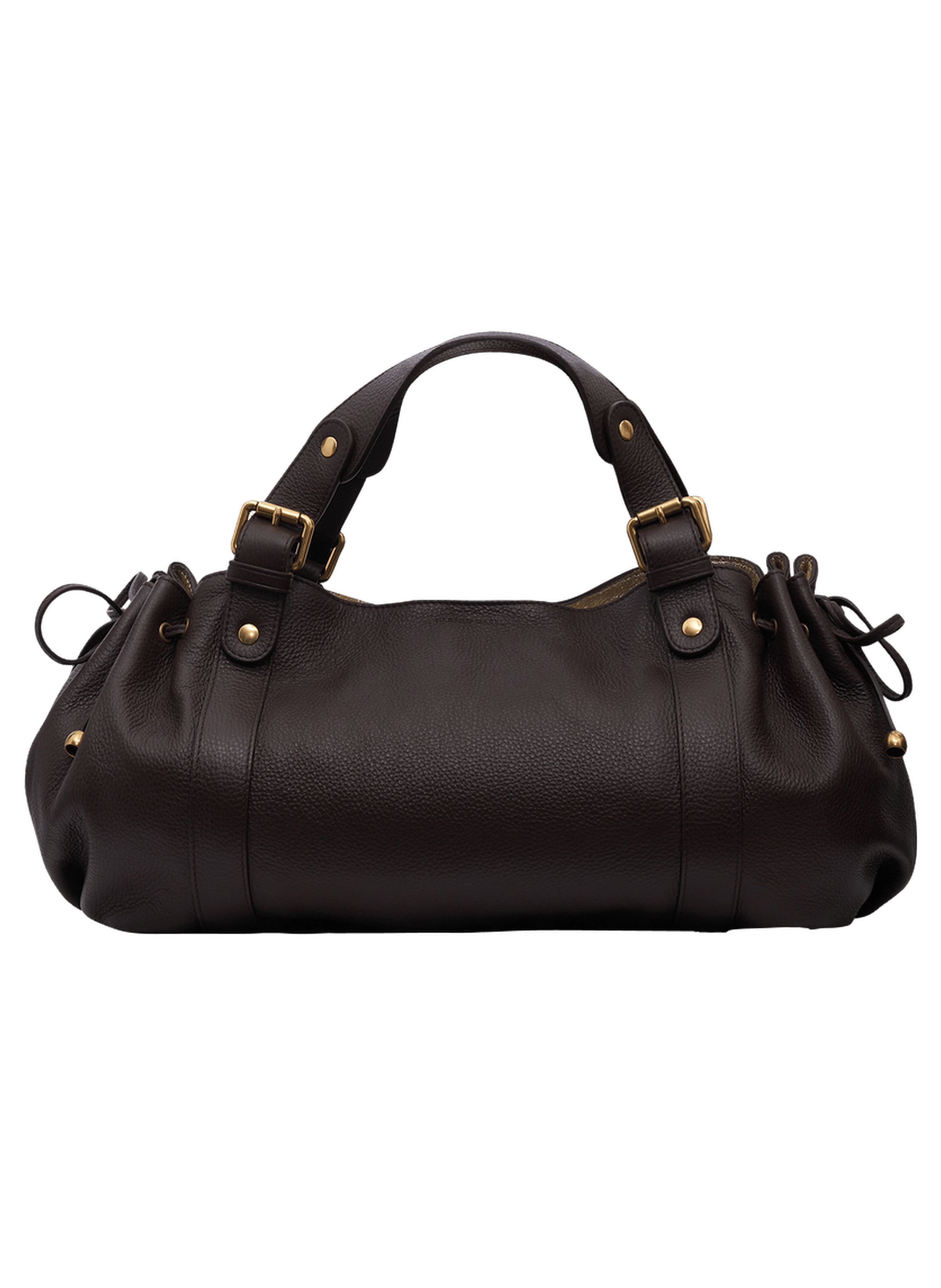 Sac à main en cuir grainé intérieur métallisé - 24h GERARD DAREL Marron