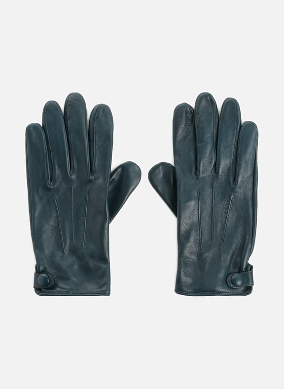 Gants tactiles en cuir Bleu by SAISON 1865 SAISON 1865 Gants tactiles en cuir Bleu